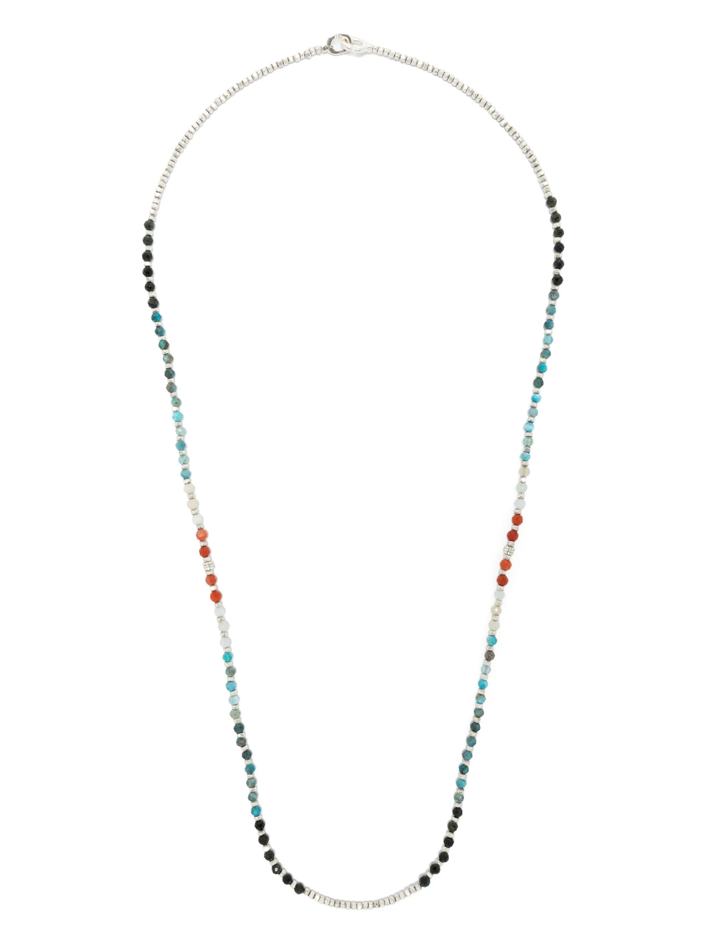 beaded sterling silver necklace
