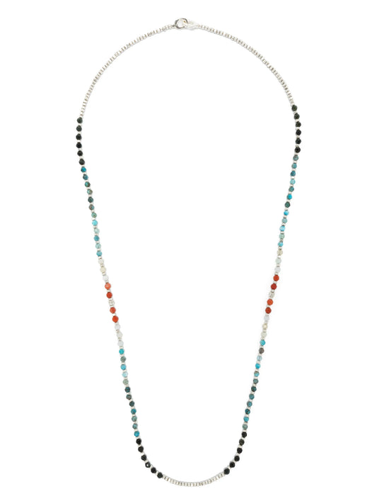 beaded sterling silver necklace