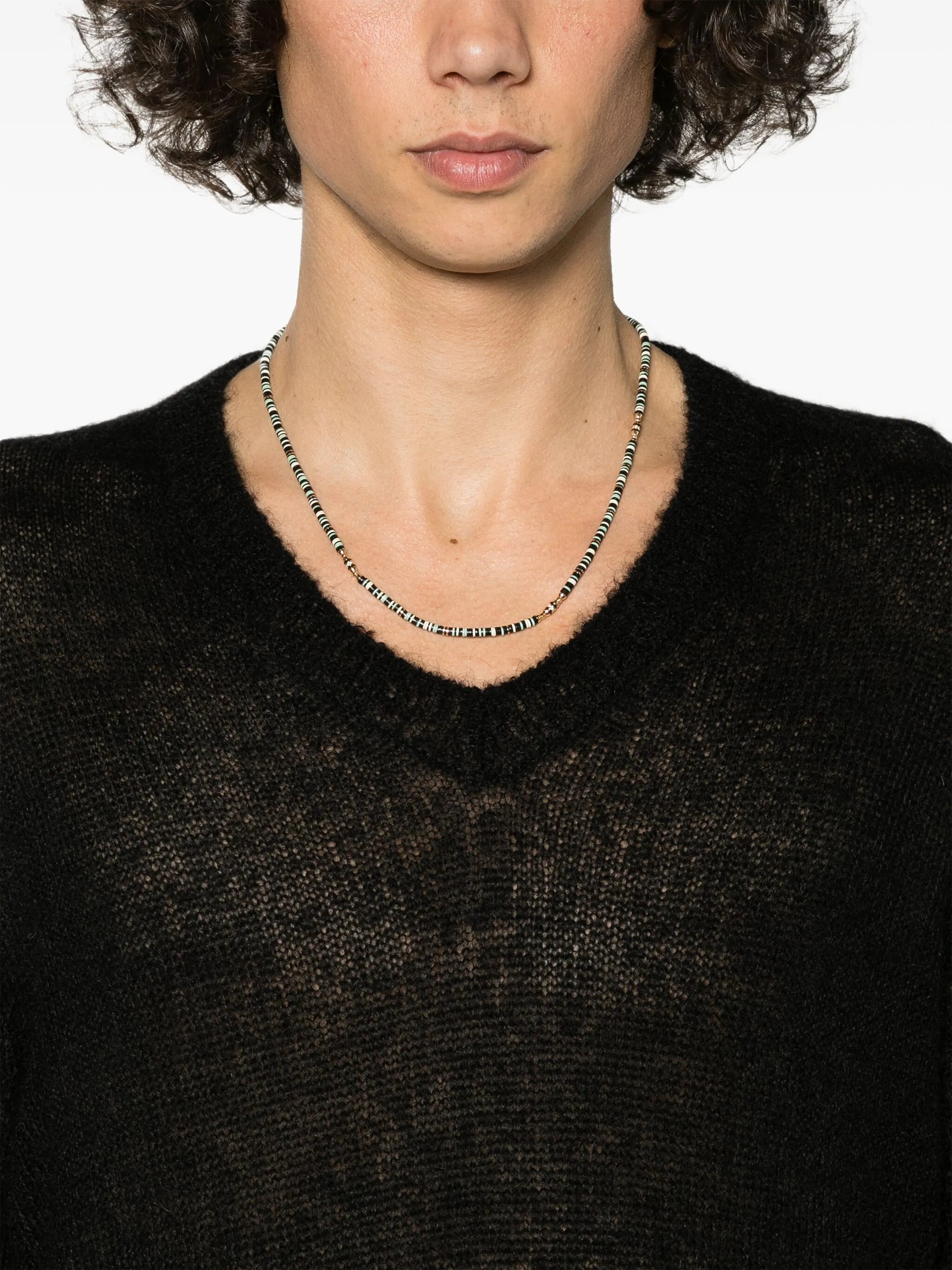 18kt yellow gold Housa bead necklace