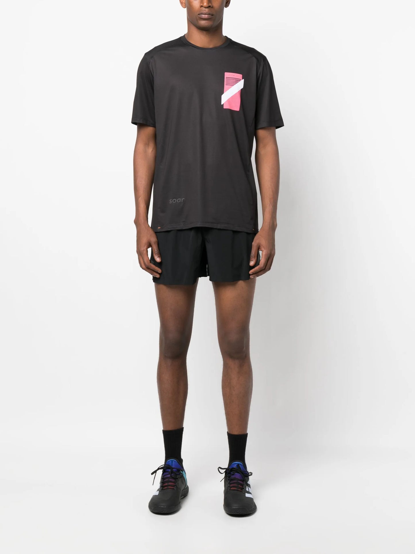 graphic-print performance T-shirt