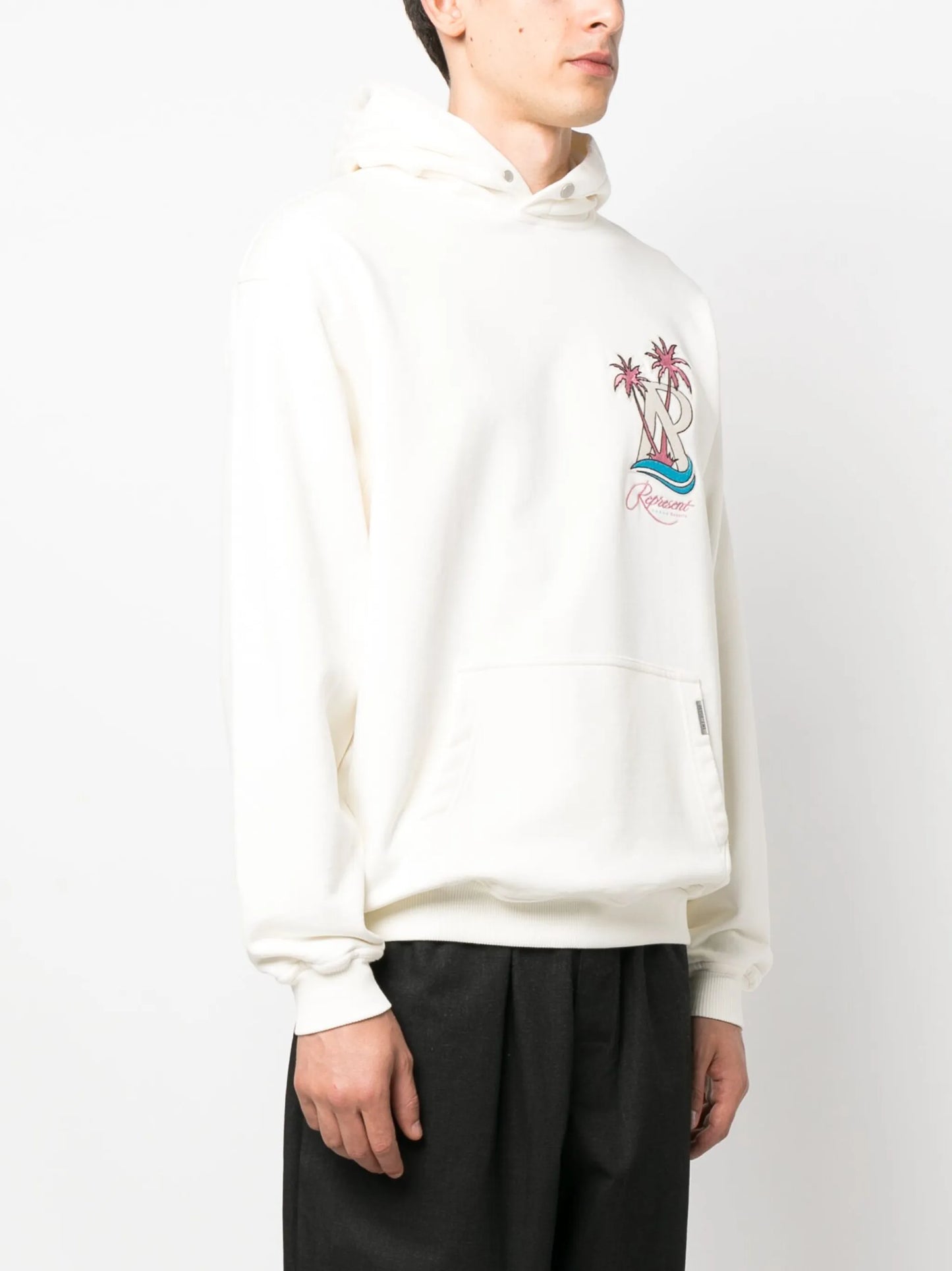 logo-print cotton hoodie