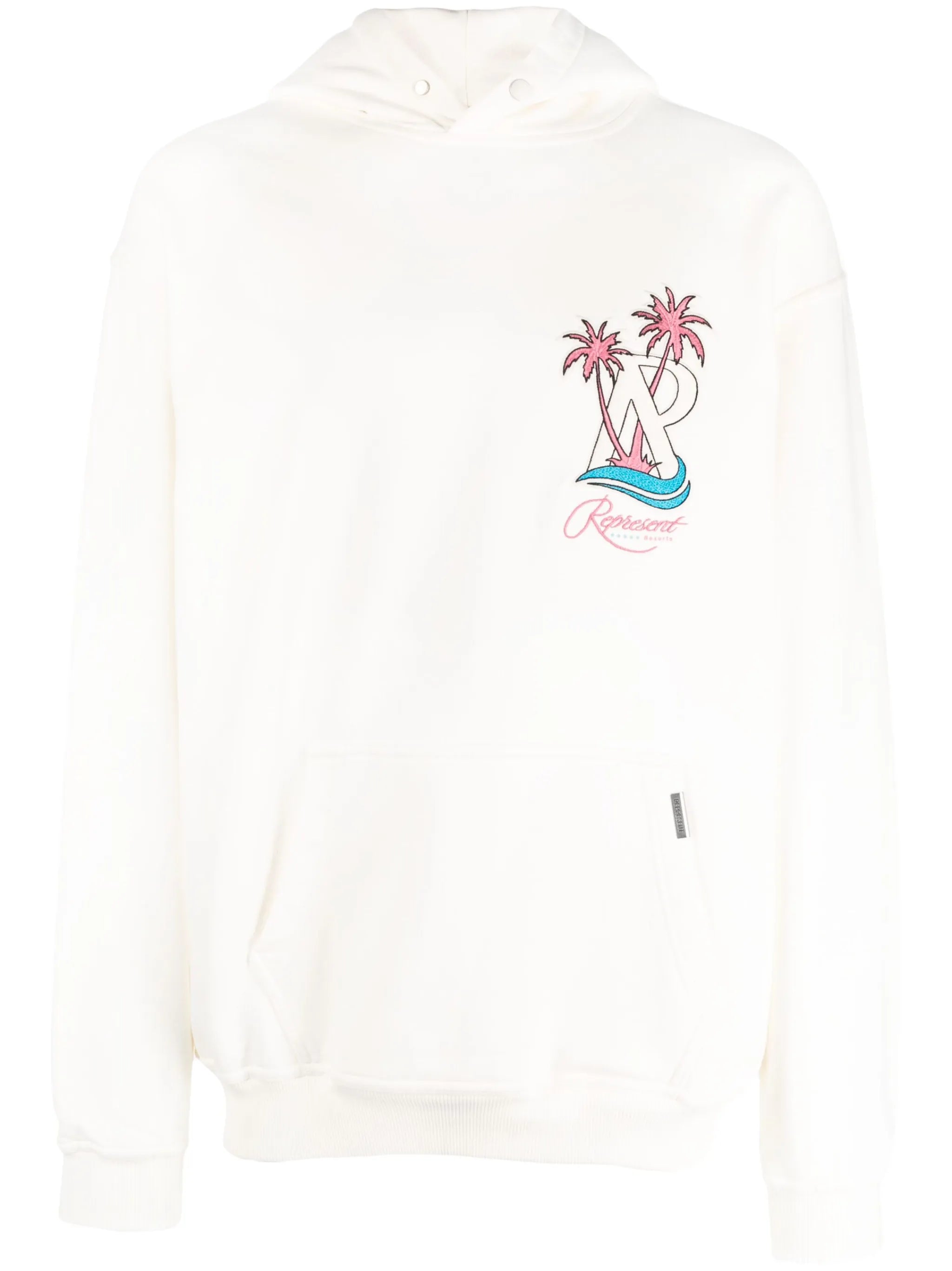logo-print cotton hoodie