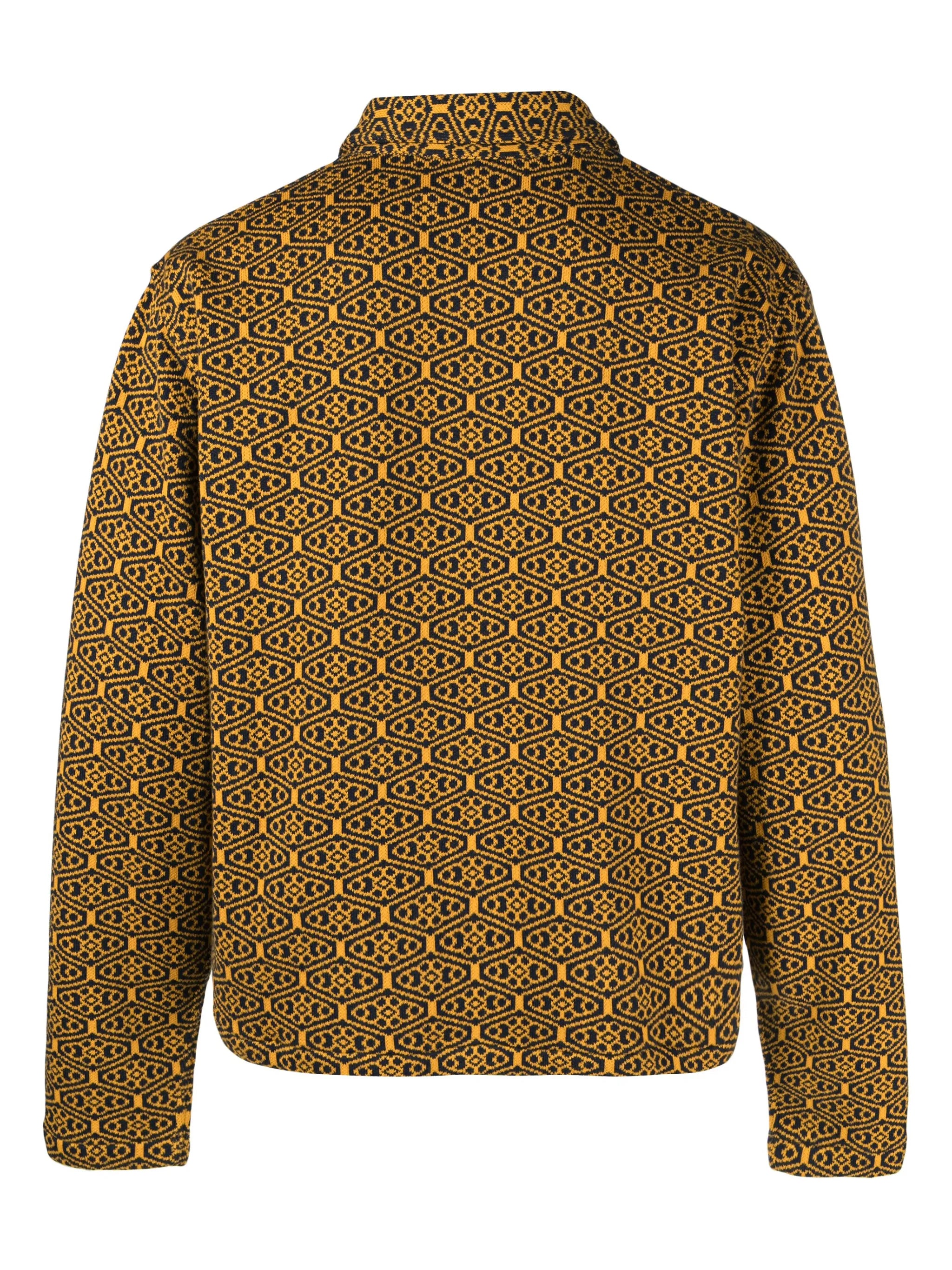 Crescent jacquard cotton polo shirt