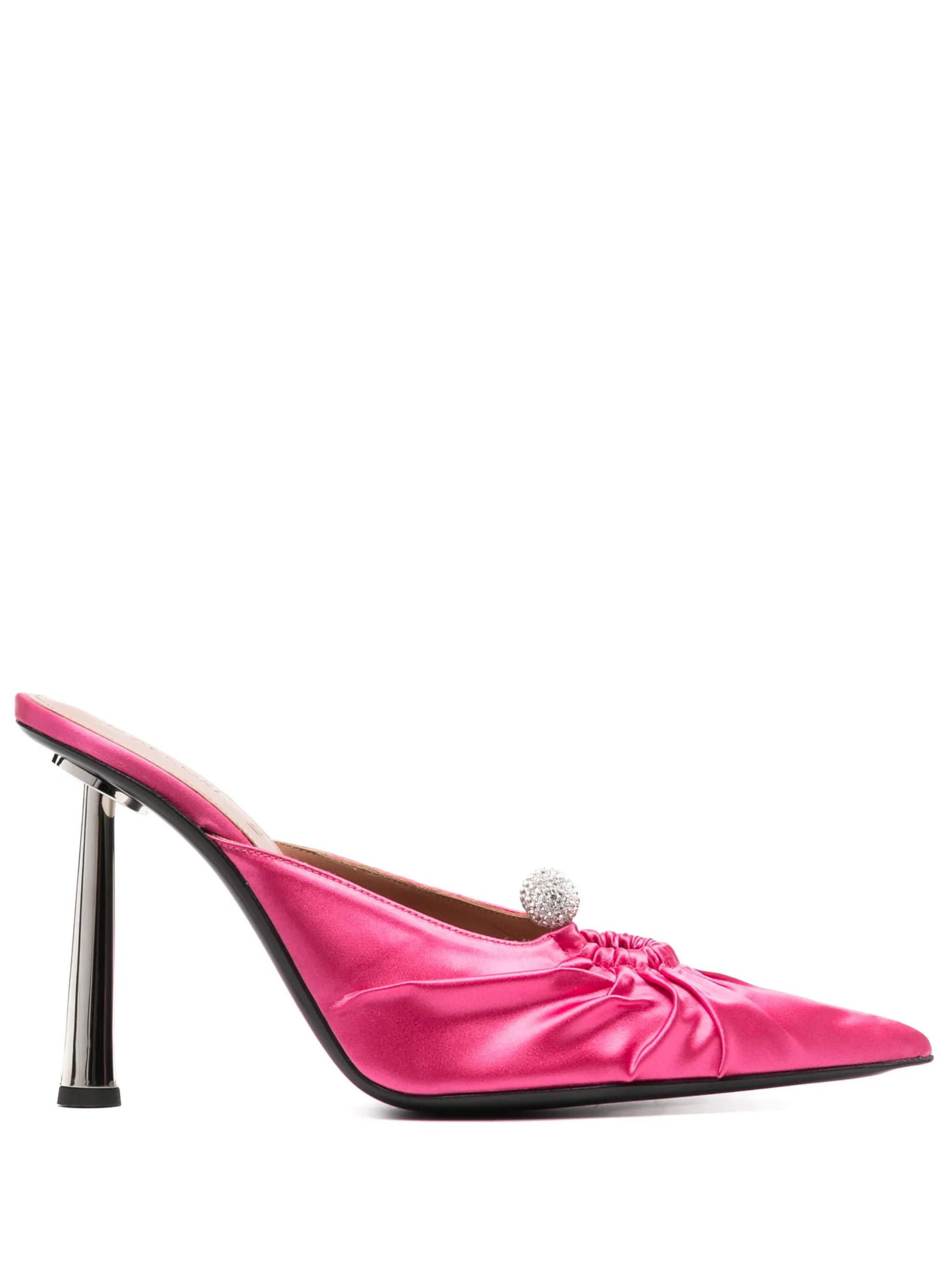 Eve 100m pointed-toe mules