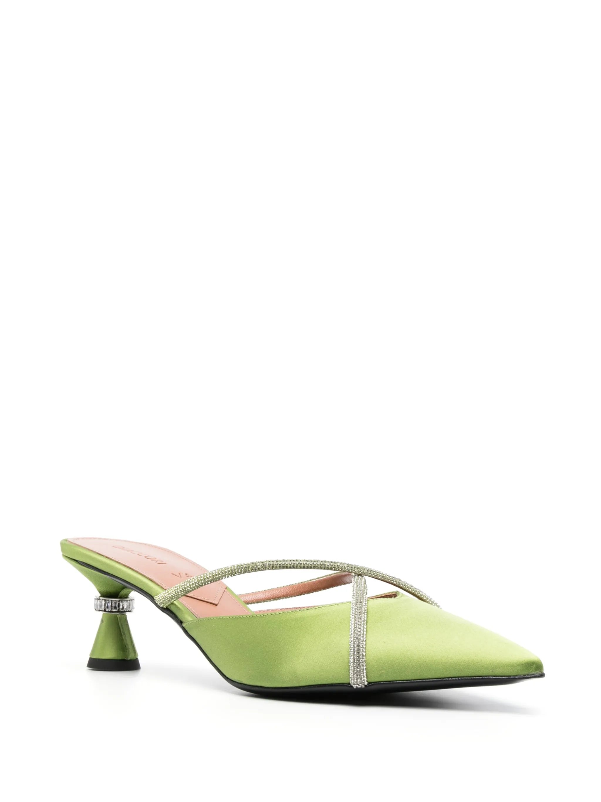 Ella 50mm rhinestone-embellished mules
