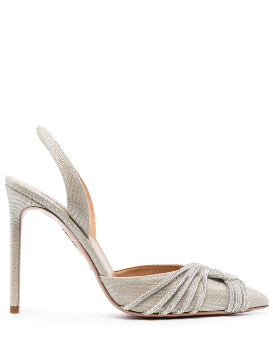 Aqua Gatsby 105mm leather pumps