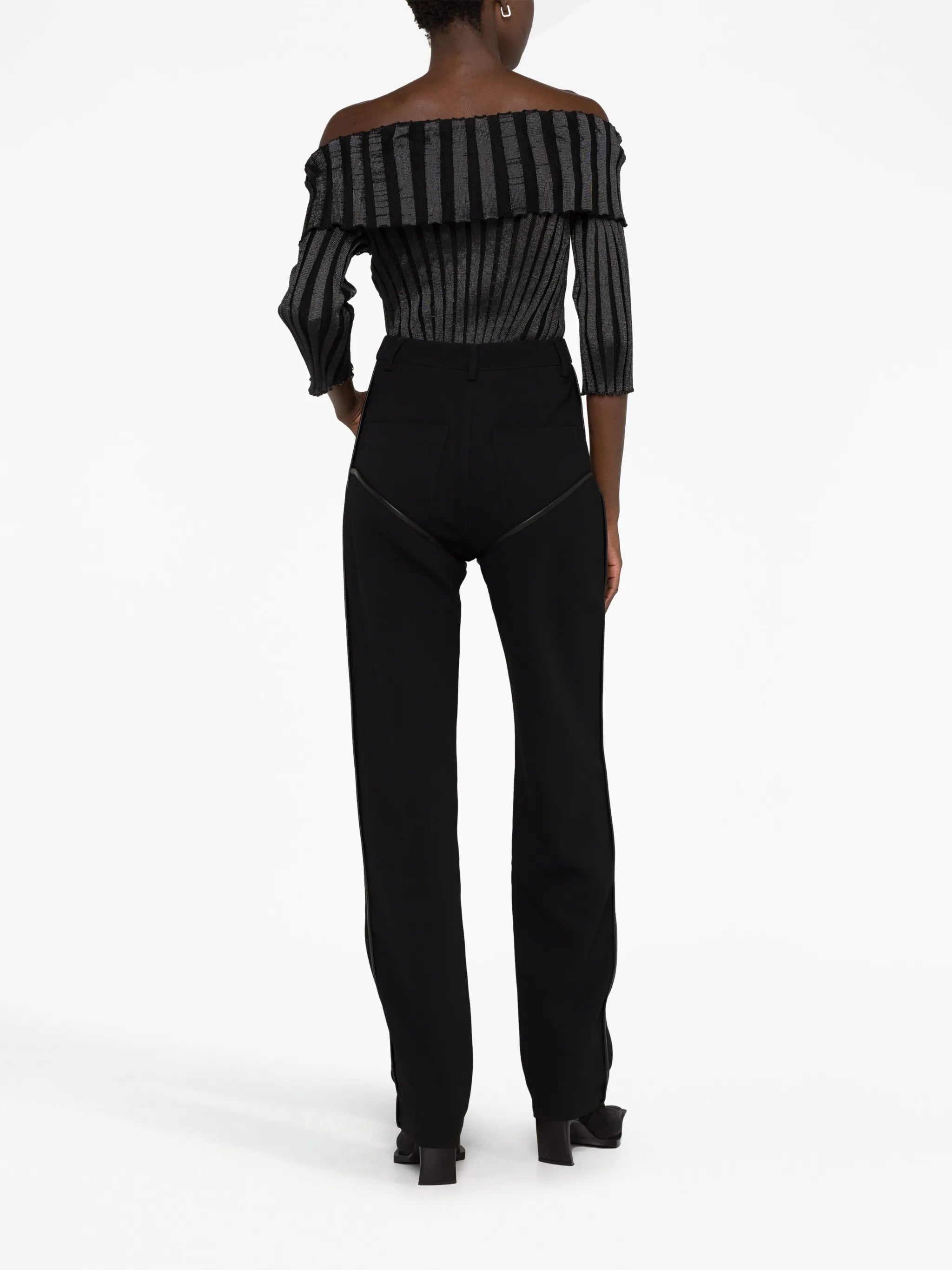 hook-detailing cut-out trousers
