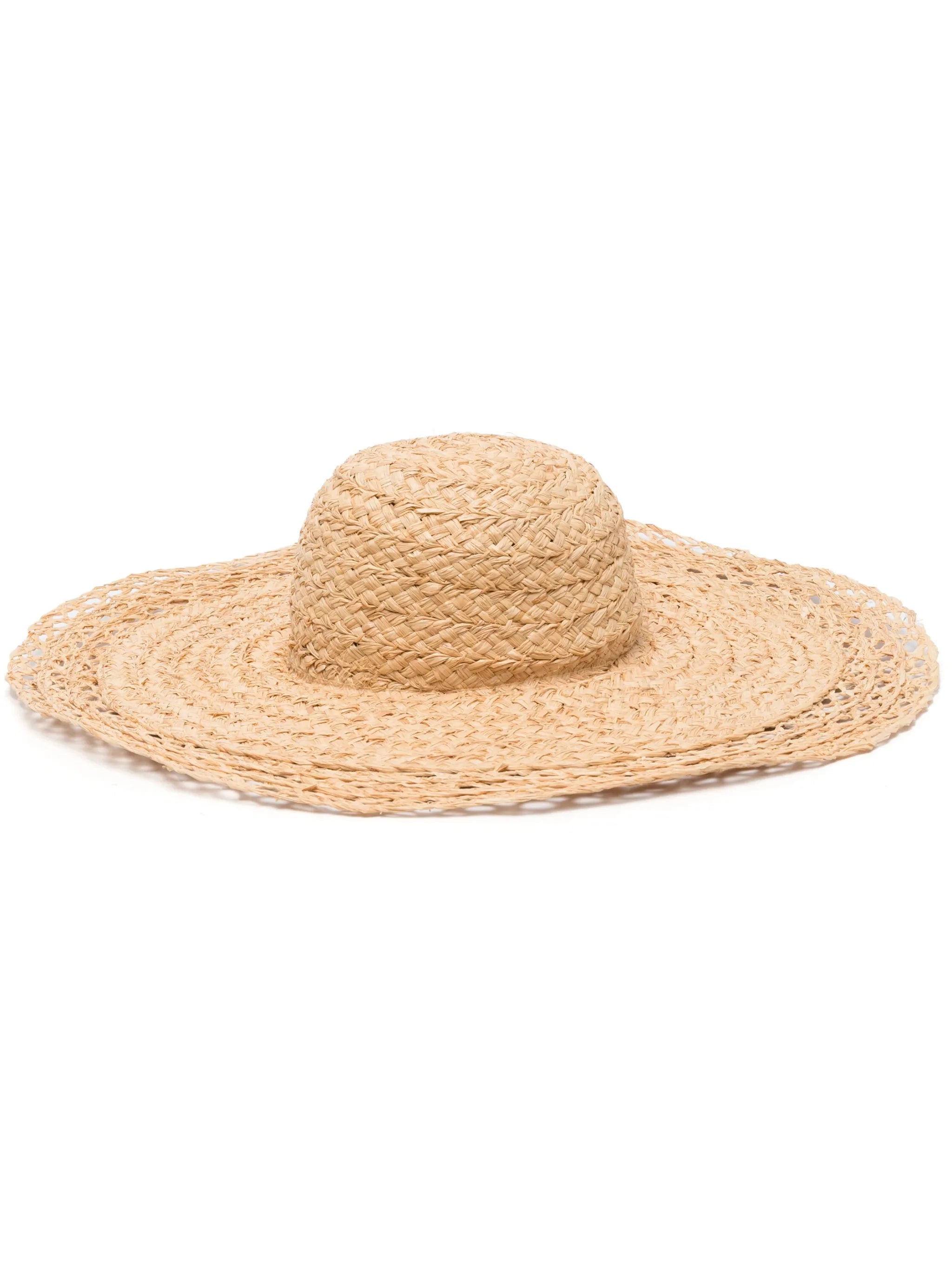 Mary Jane wide-brim raffia hat