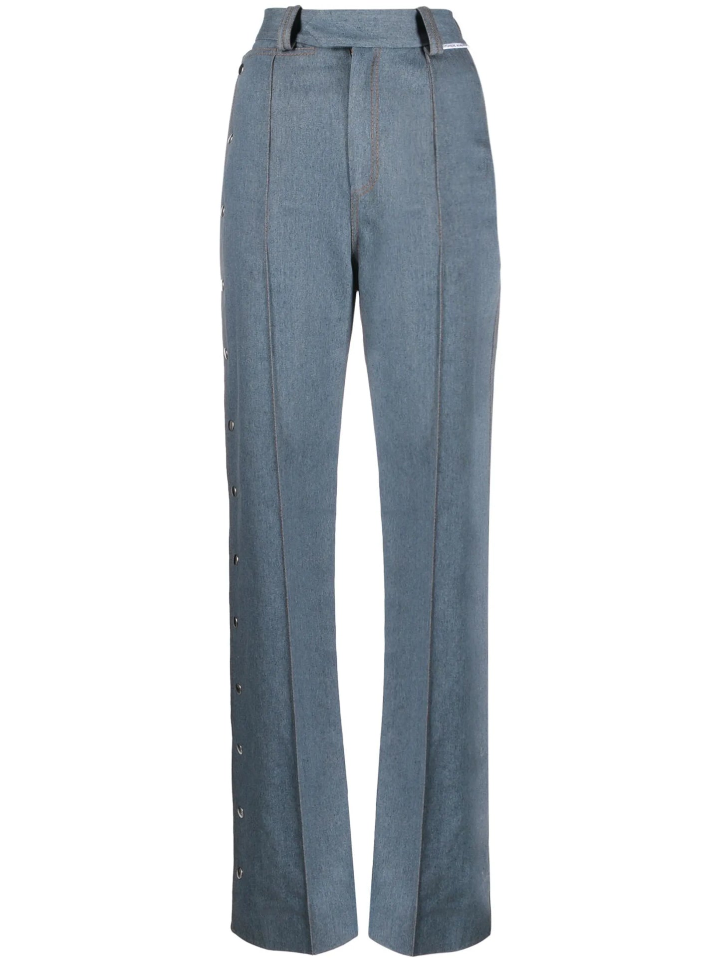 high-rise straight-leg jeans