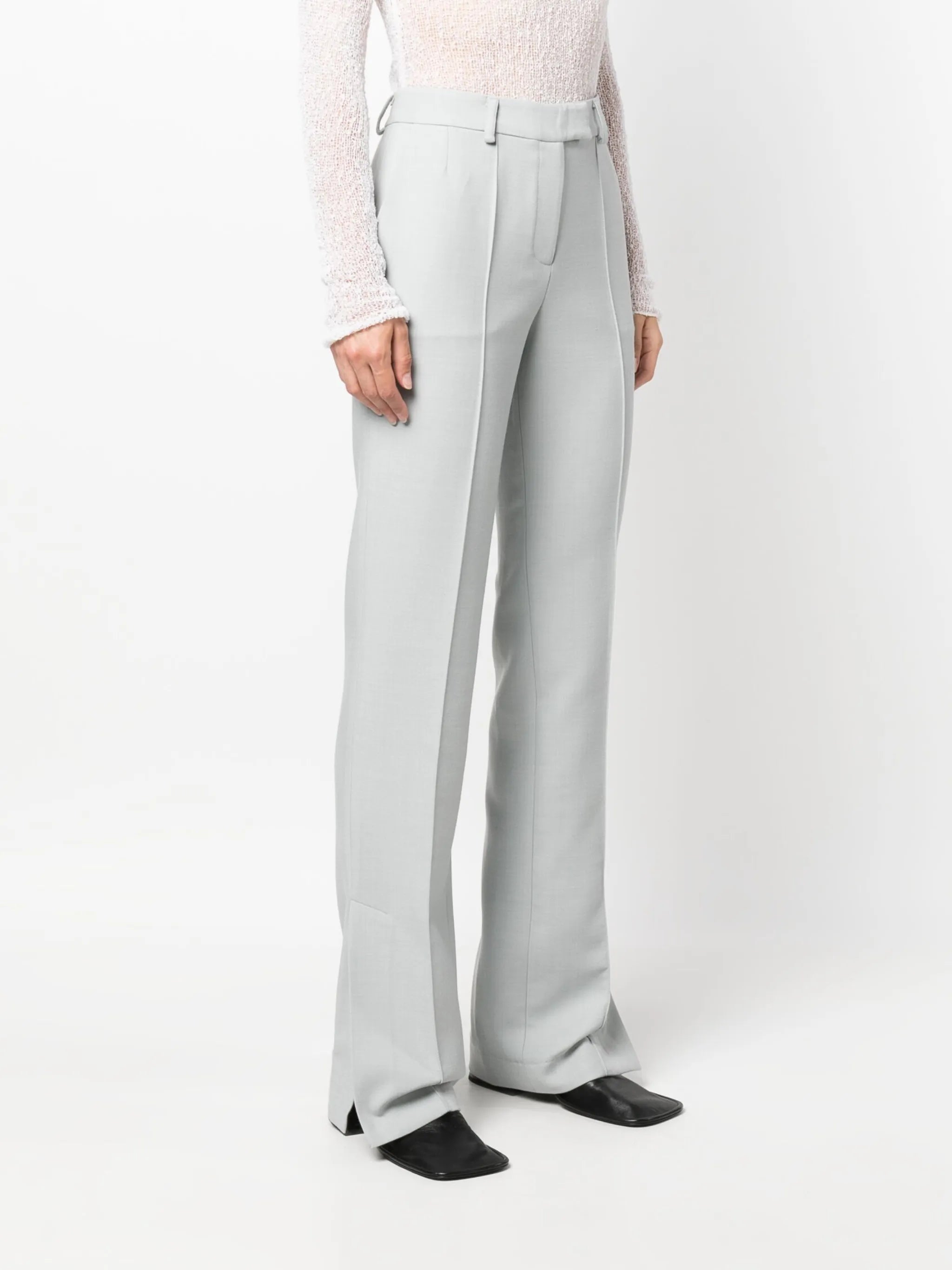 high-waist tailored trousers