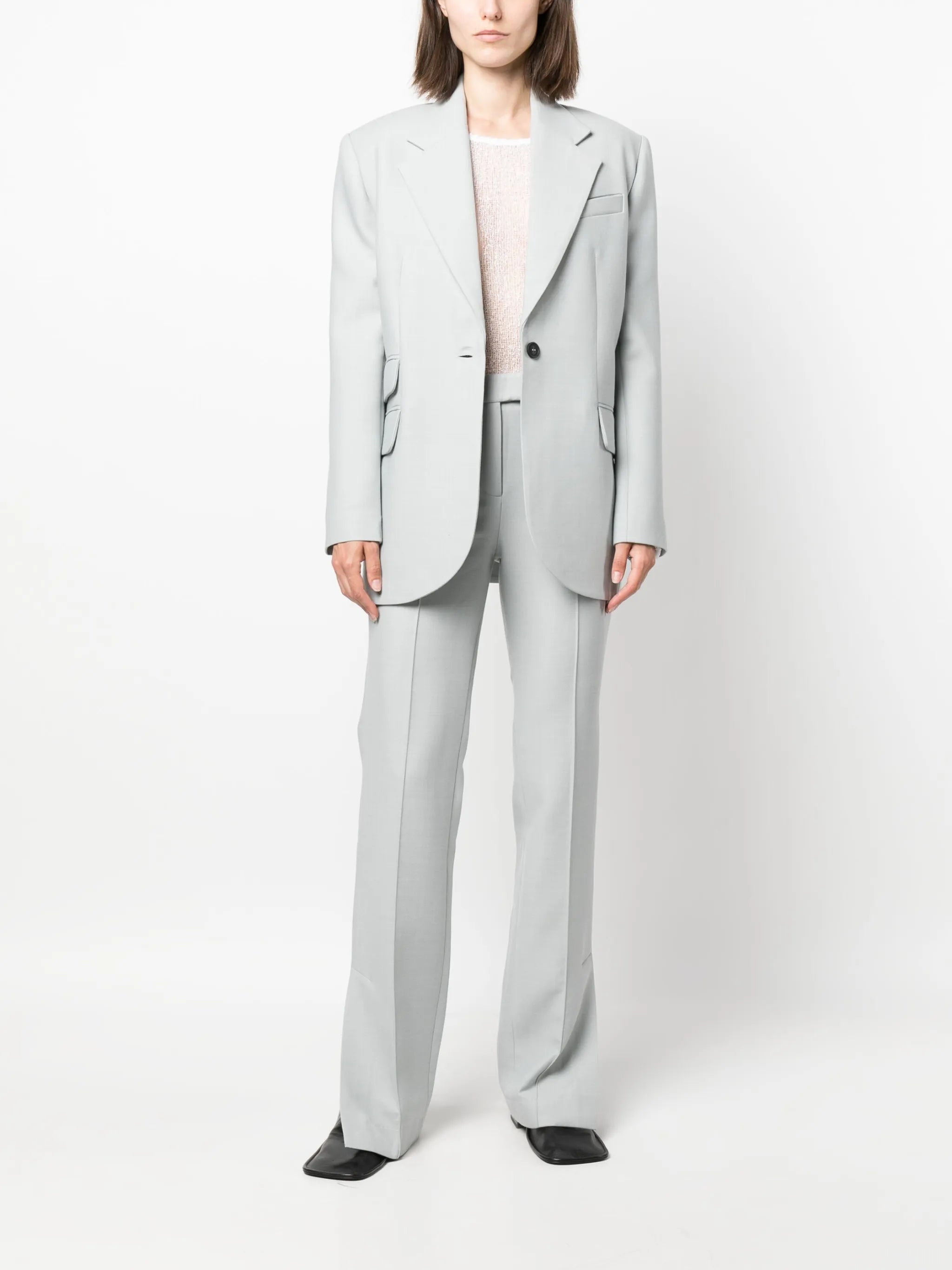 high-waist tailored trousers