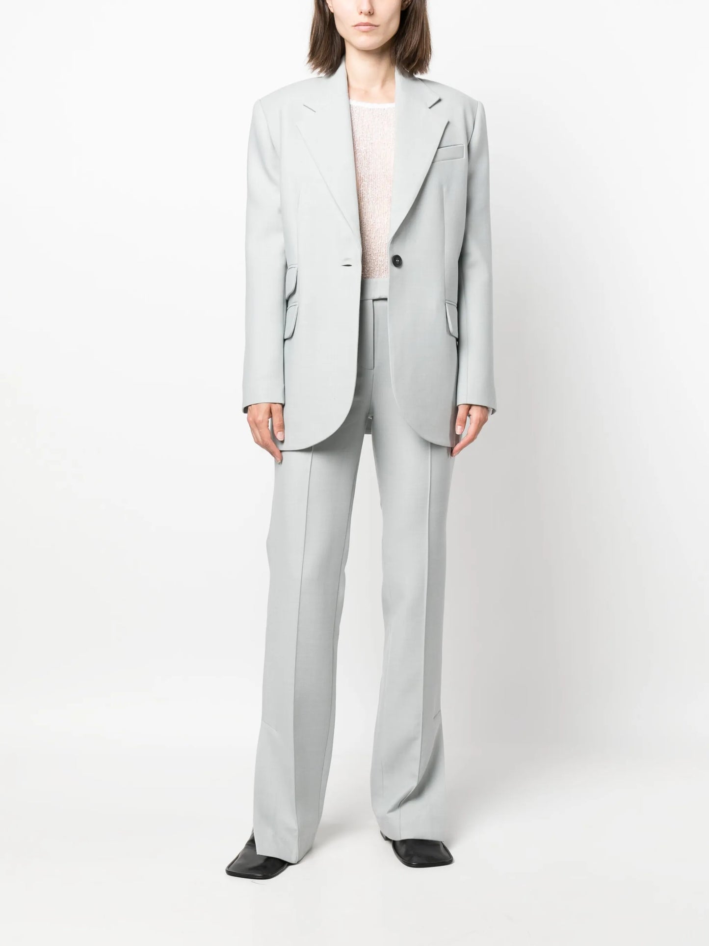high-waist tailored trousers