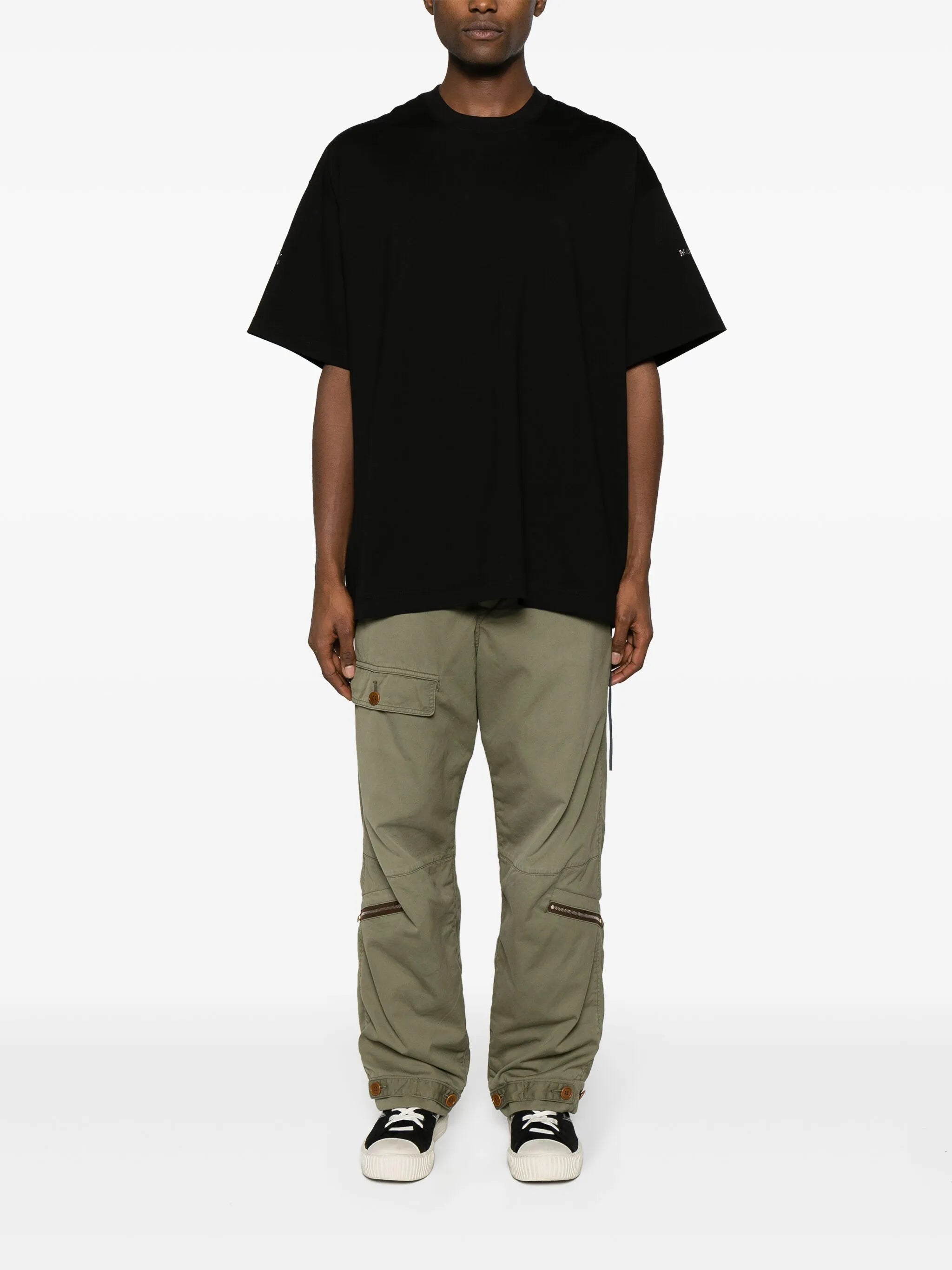 crystal-logo cotton T-shirt