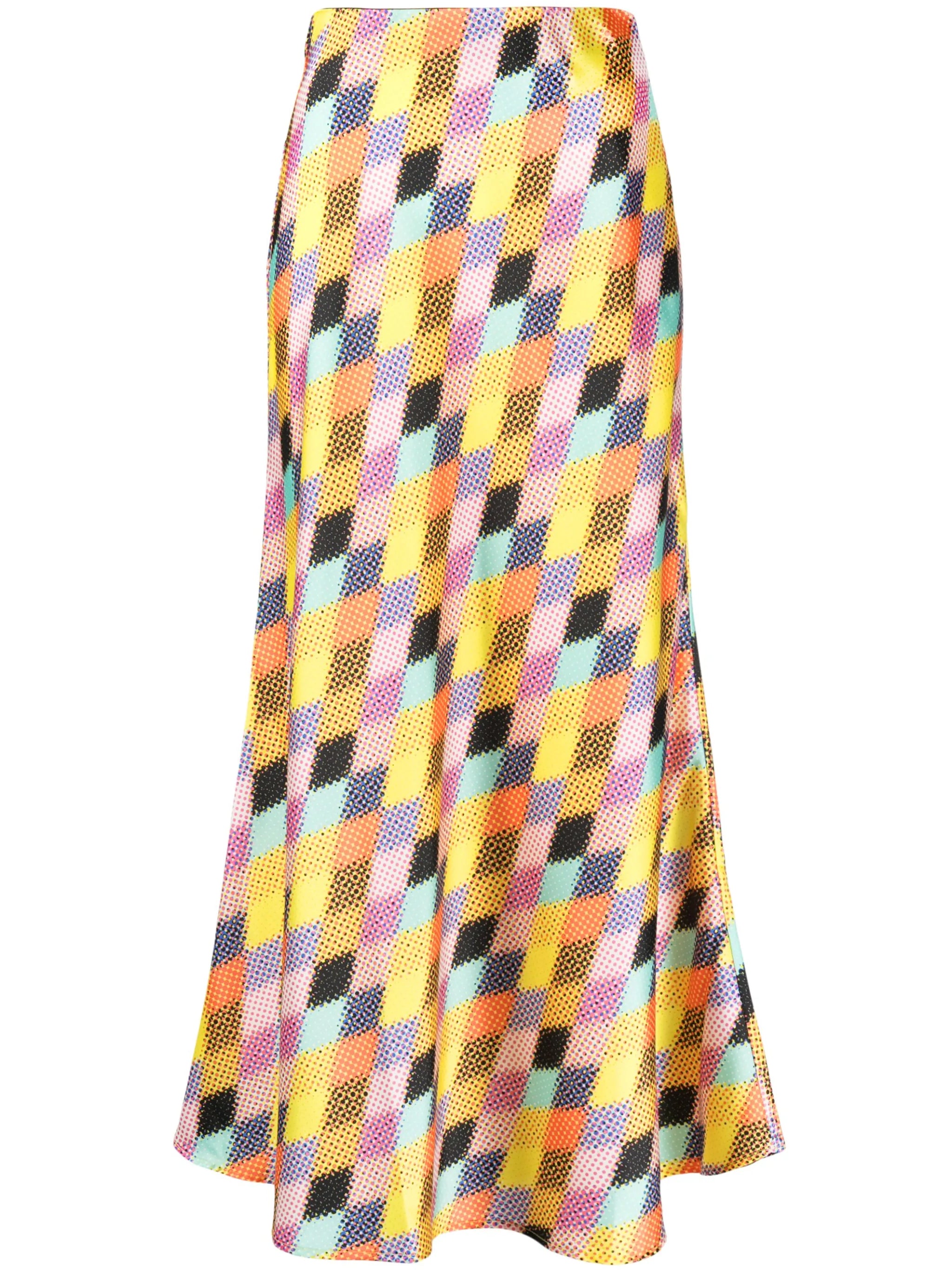 colour-block A-line skirt