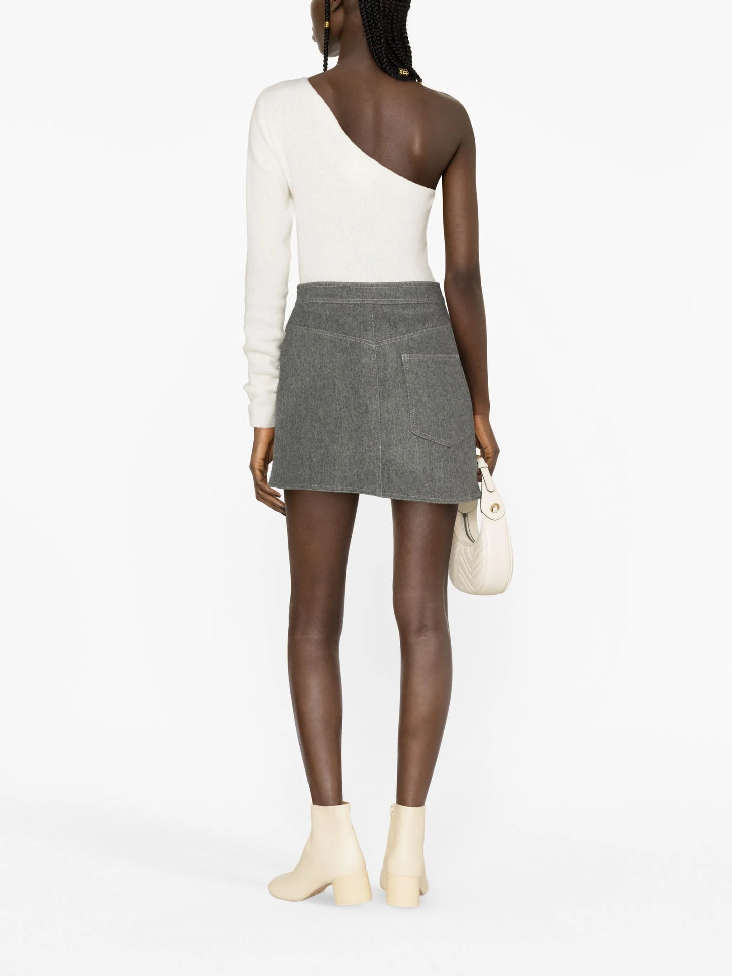 multi-pocket high-waisted miniskirt