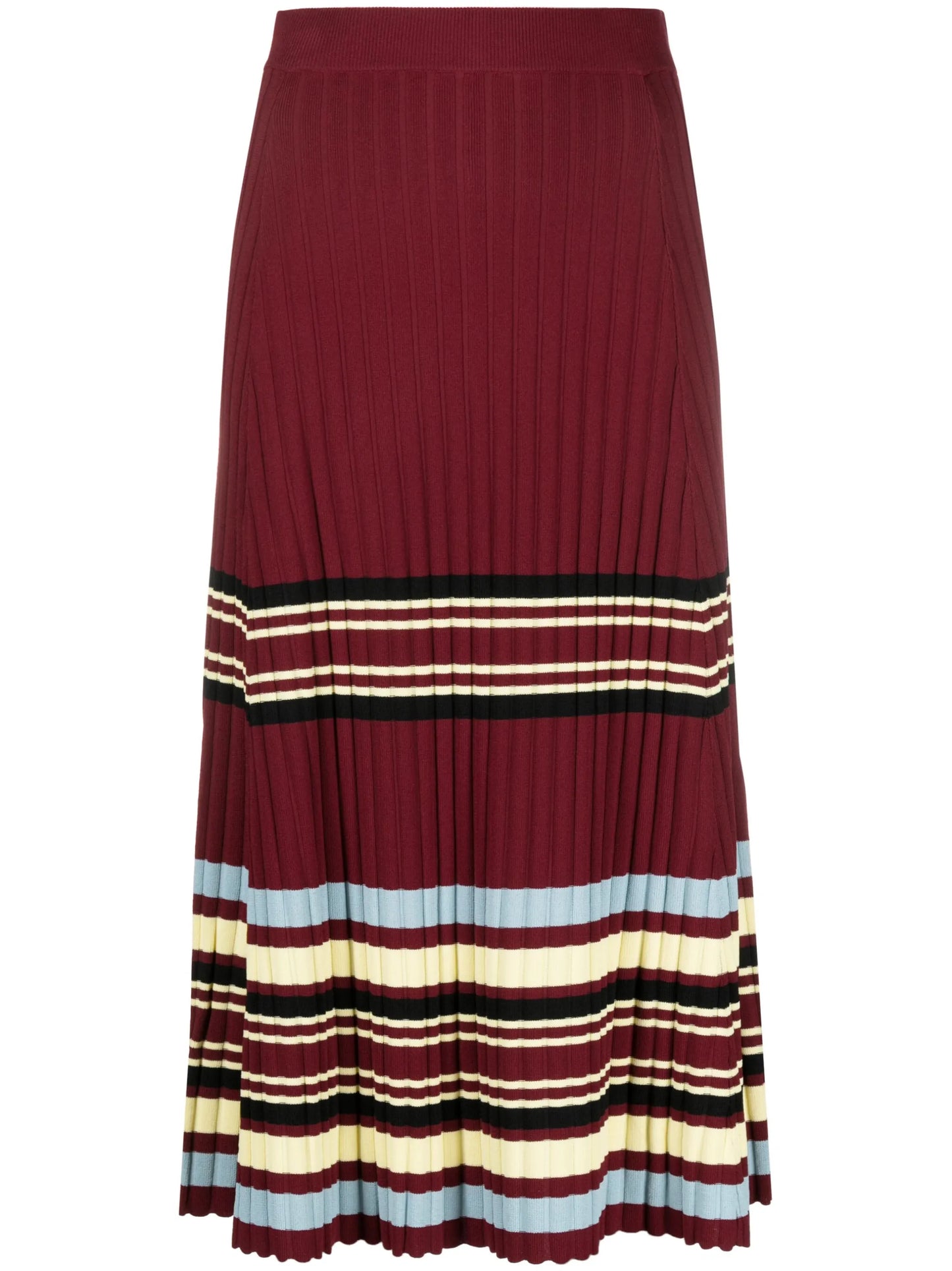 Wander pleated knitted midi skirt