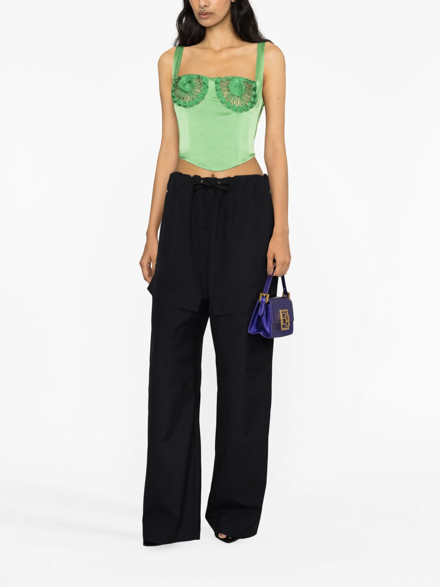 Micah soutache-detail bodice top