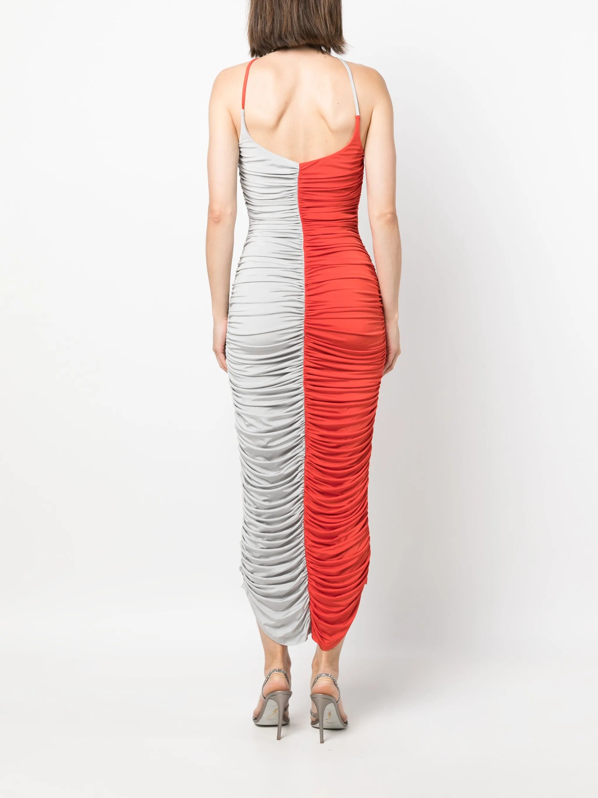 Gigi ruched halterneck maxi dress