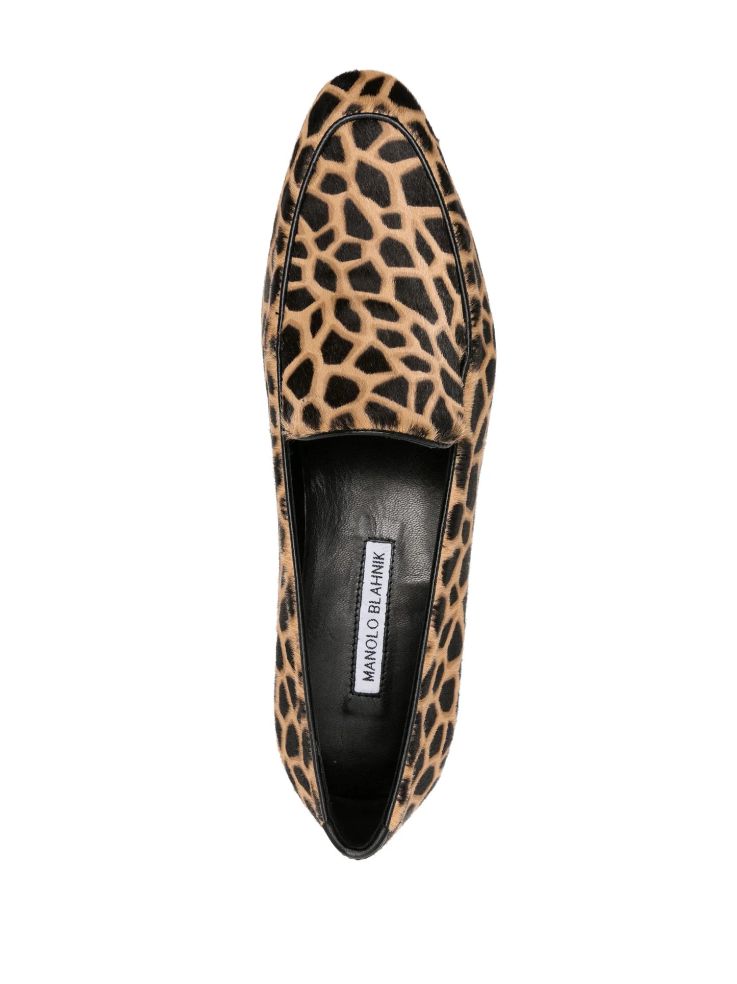 leopard-print leather loafers