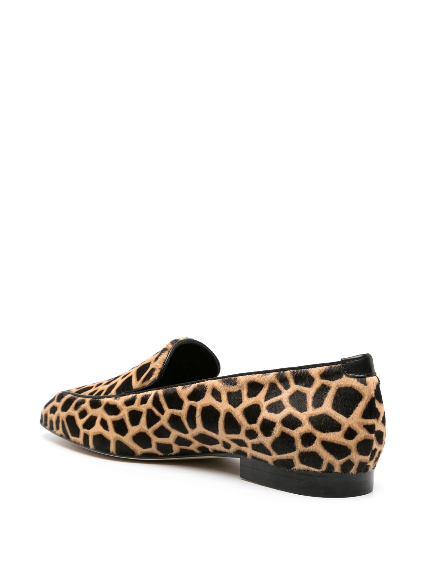 leopard-print leather loafers
