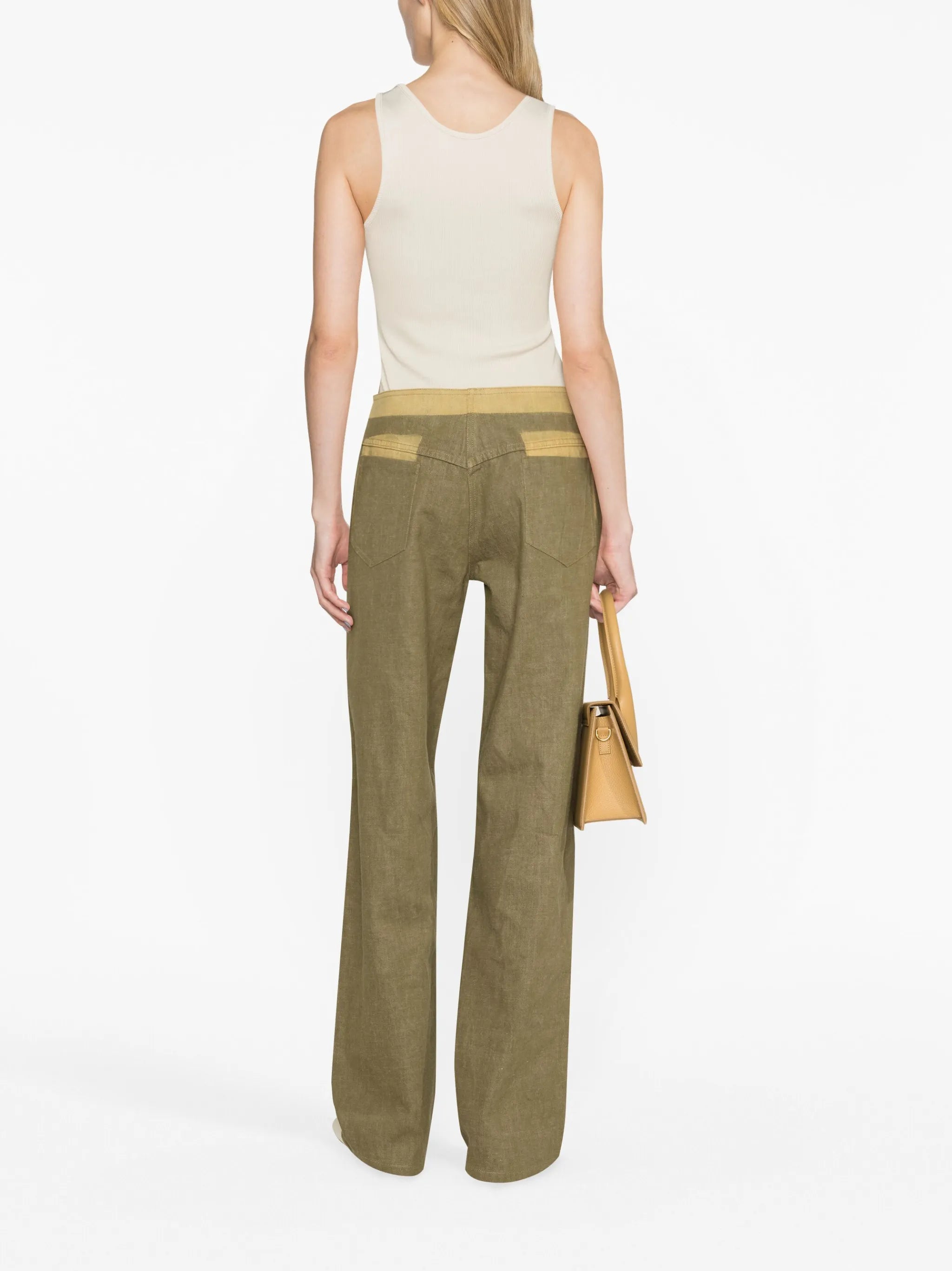 Deconstruct straight-leg jeans