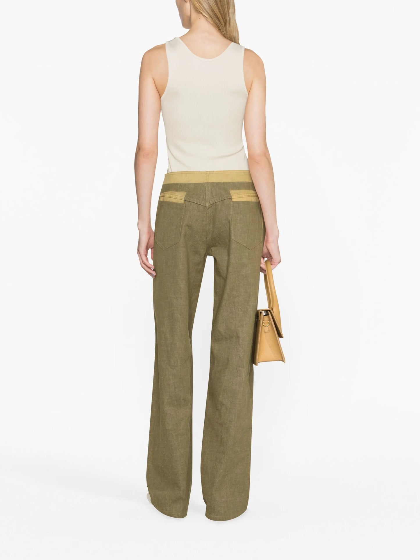 Deconstruct straight-leg jeans
