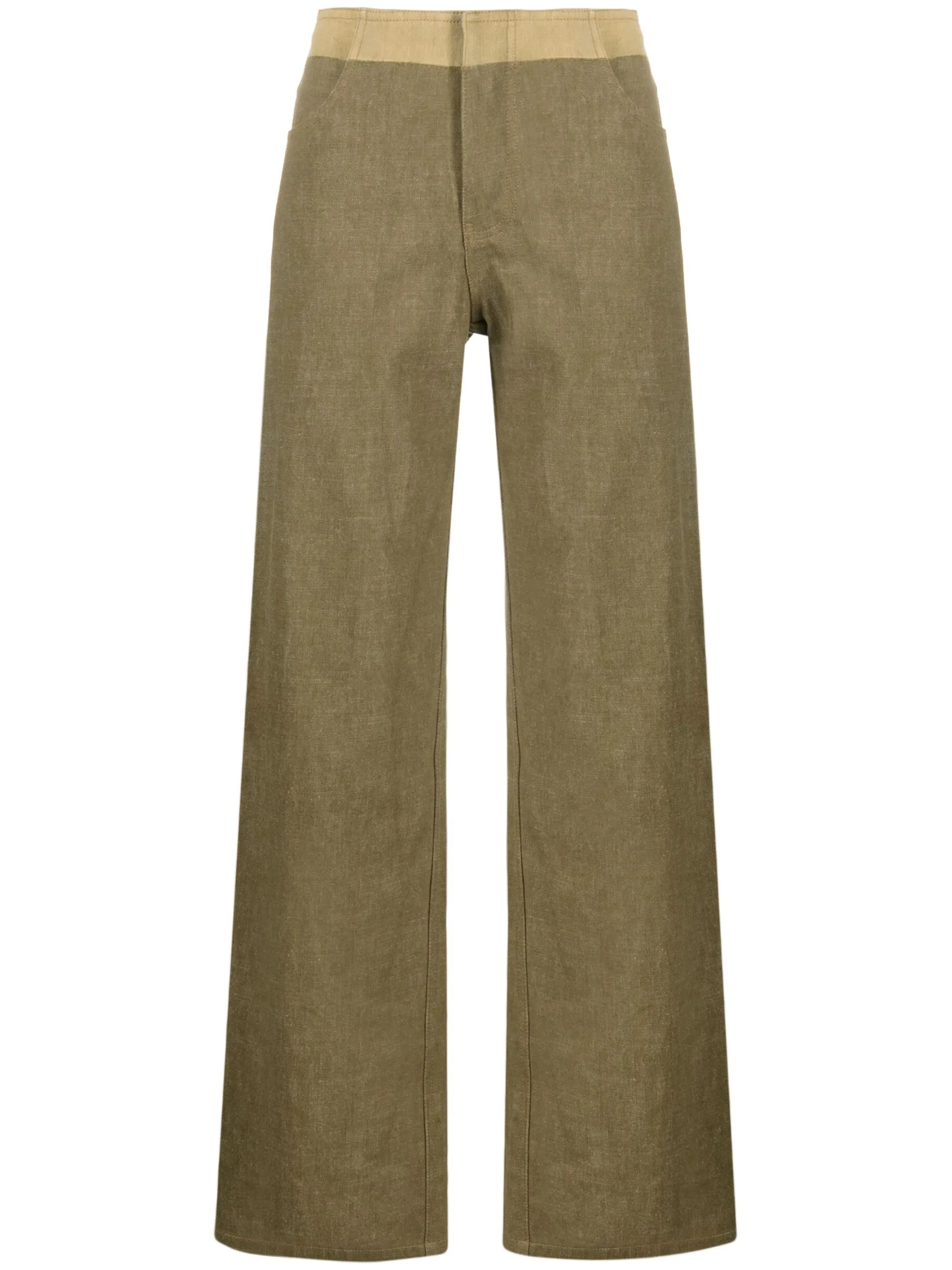 Deconstruct straight-leg jeans