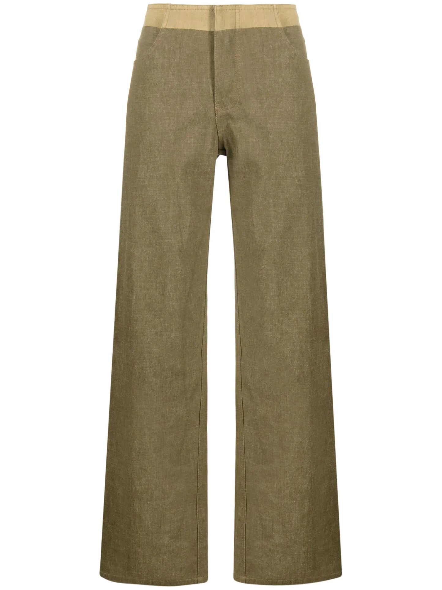 Deconstruct straight-leg jeans