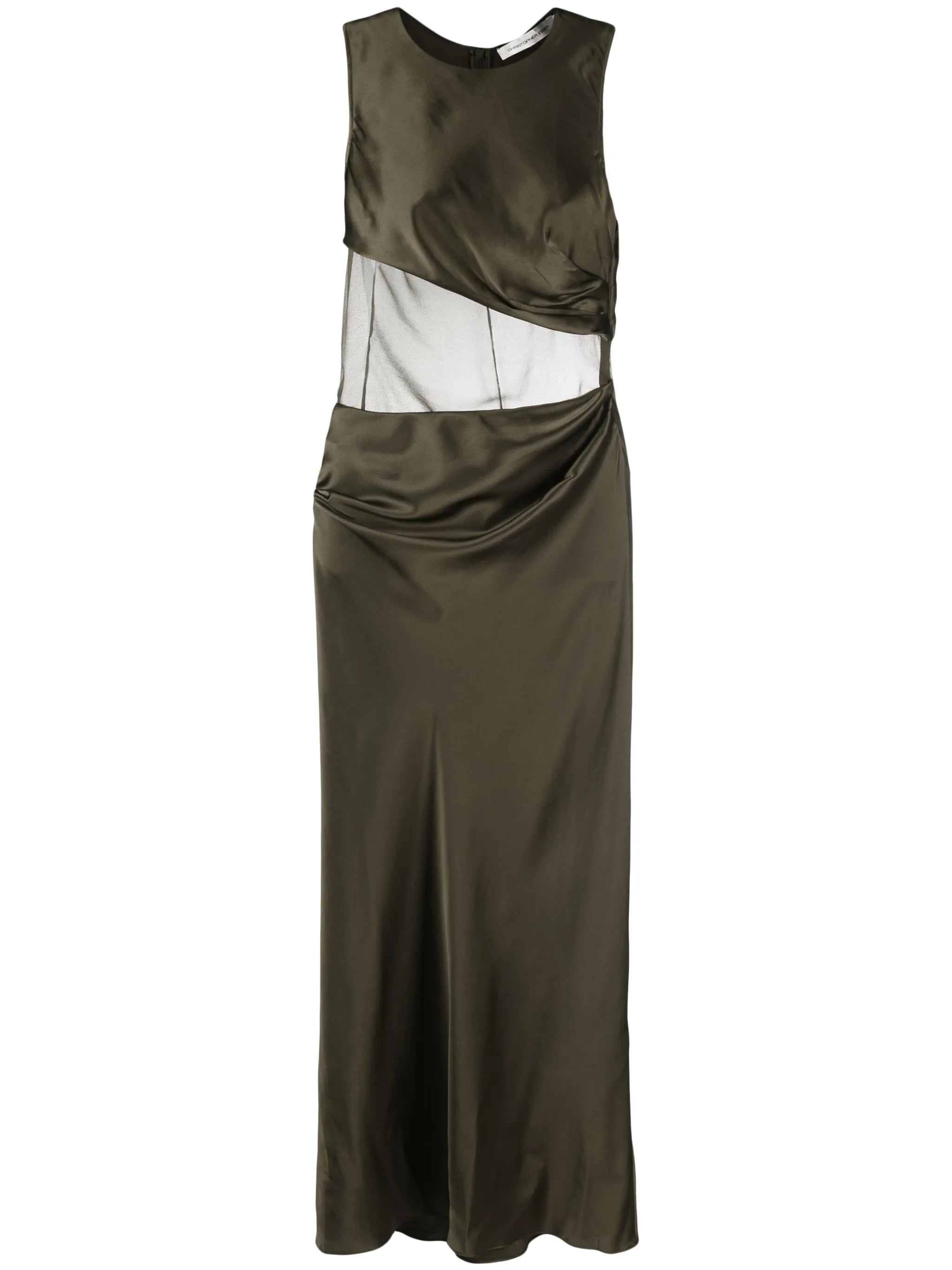 Verdant Falls silk maxi dress
