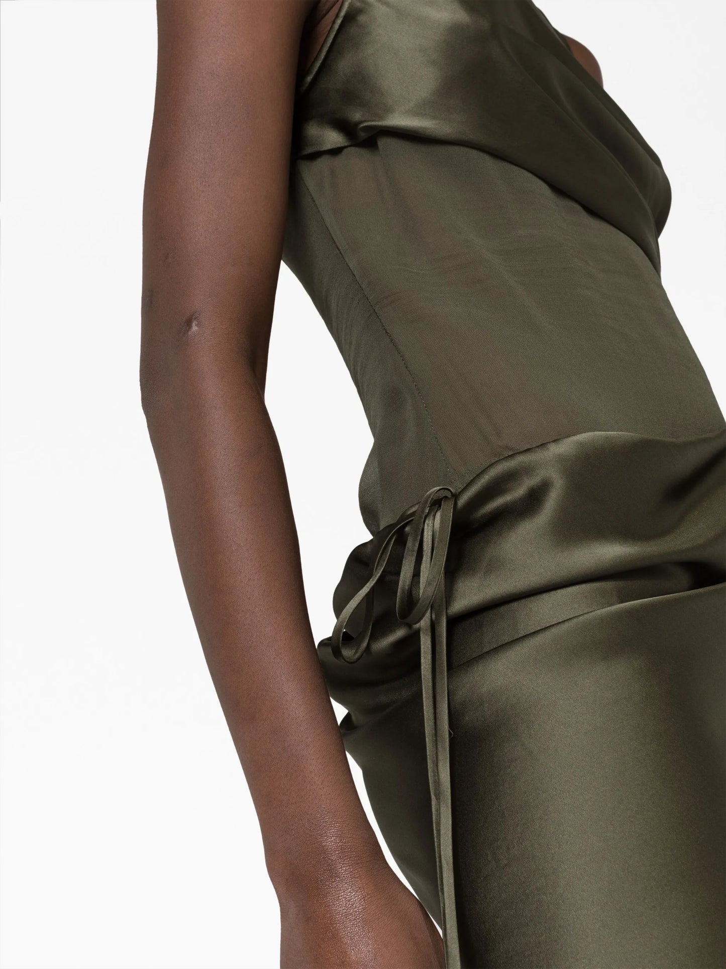 Verdant Falls silk maxi dress
