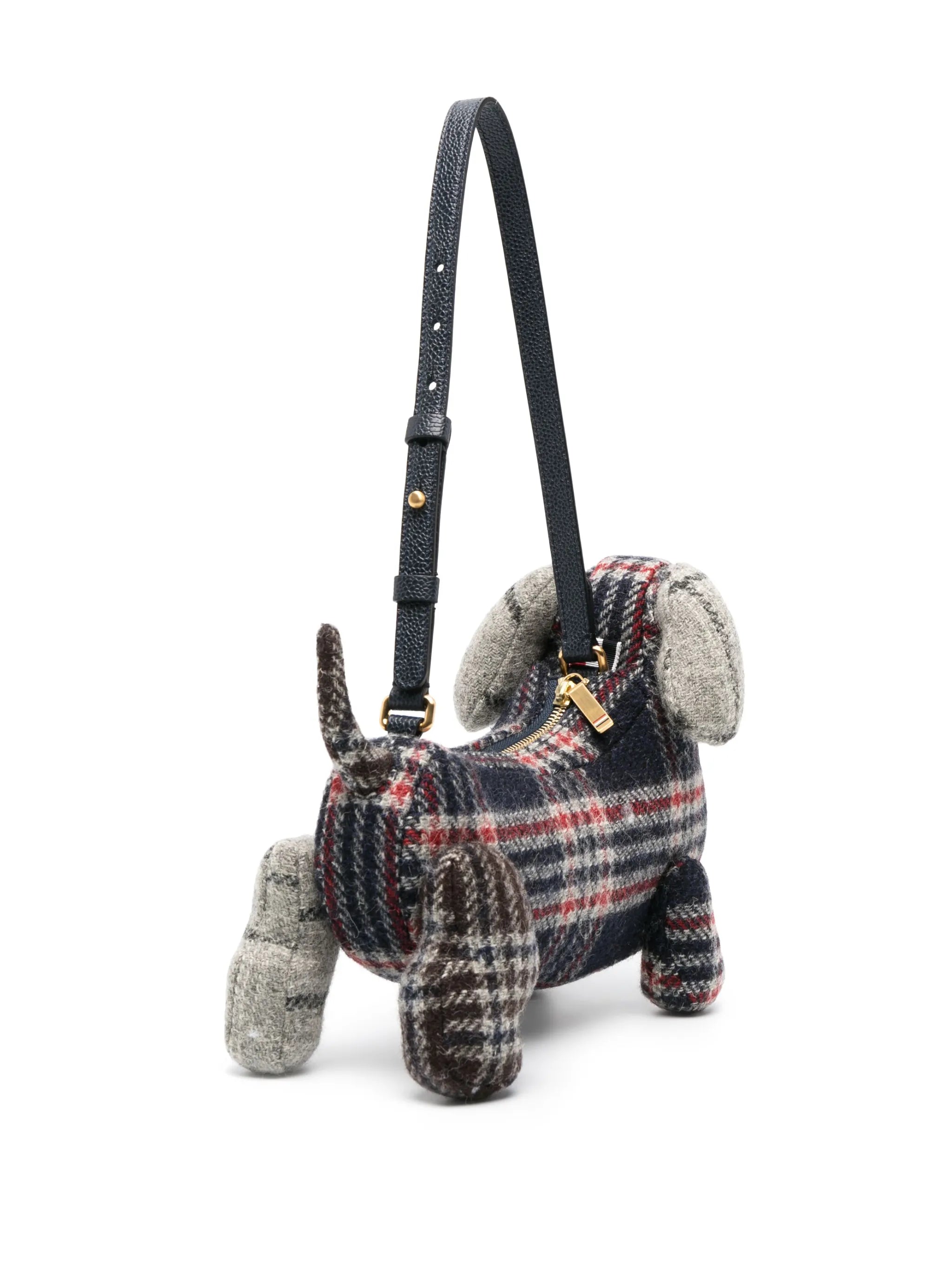 Hector plaid-check wool shoulder bag
