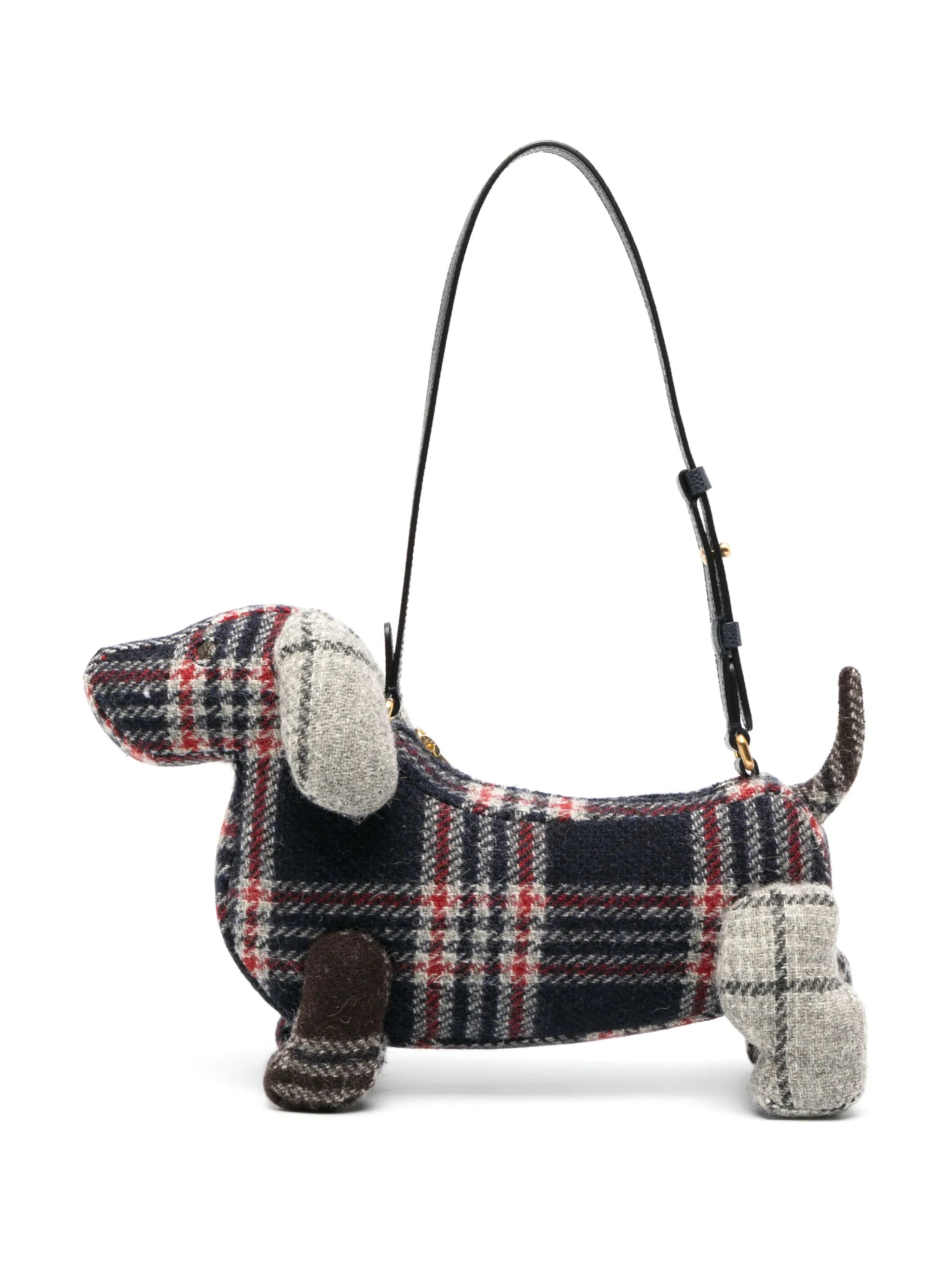 Hector plaid-check wool shoulder bag