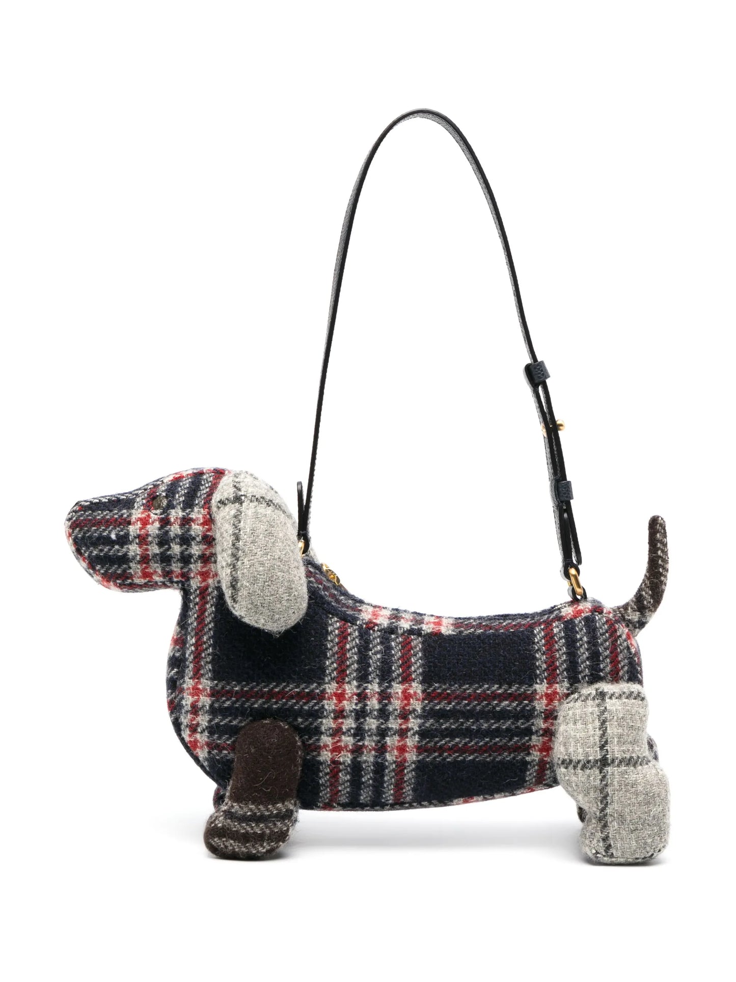 Hector plaid-check wool shoulder bag