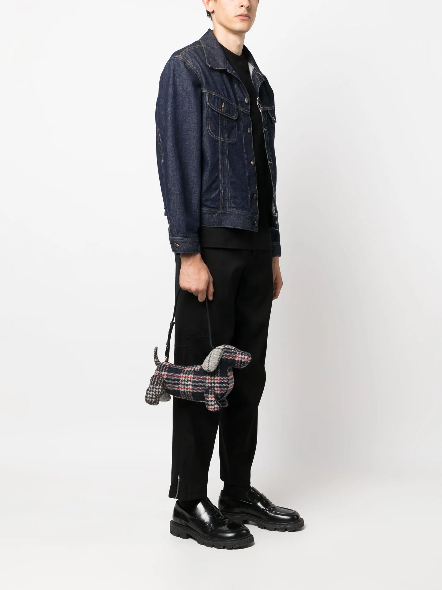 Hector plaid-check wool shoulder bag