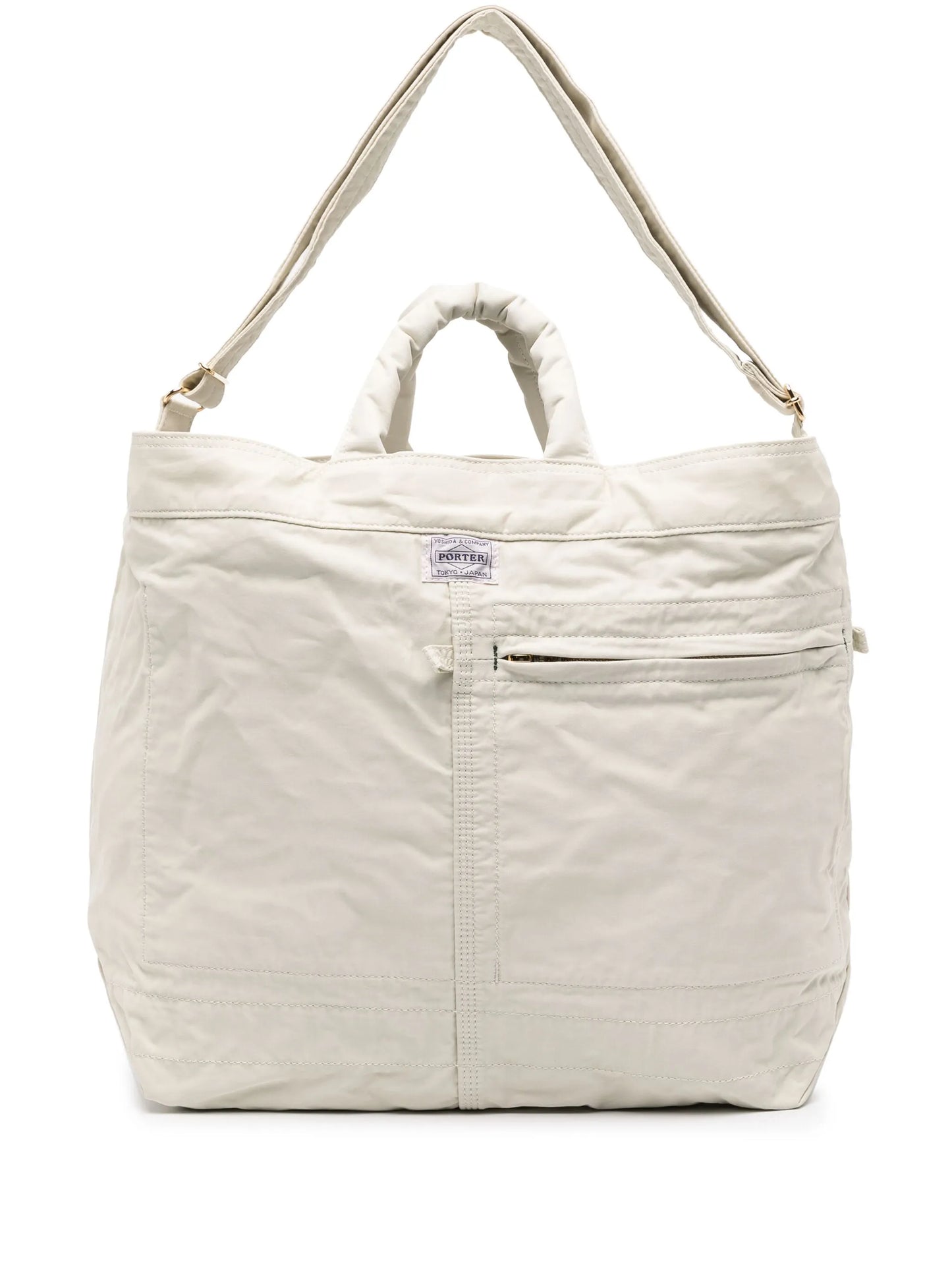 Mile 2Way logo-patch tote bag