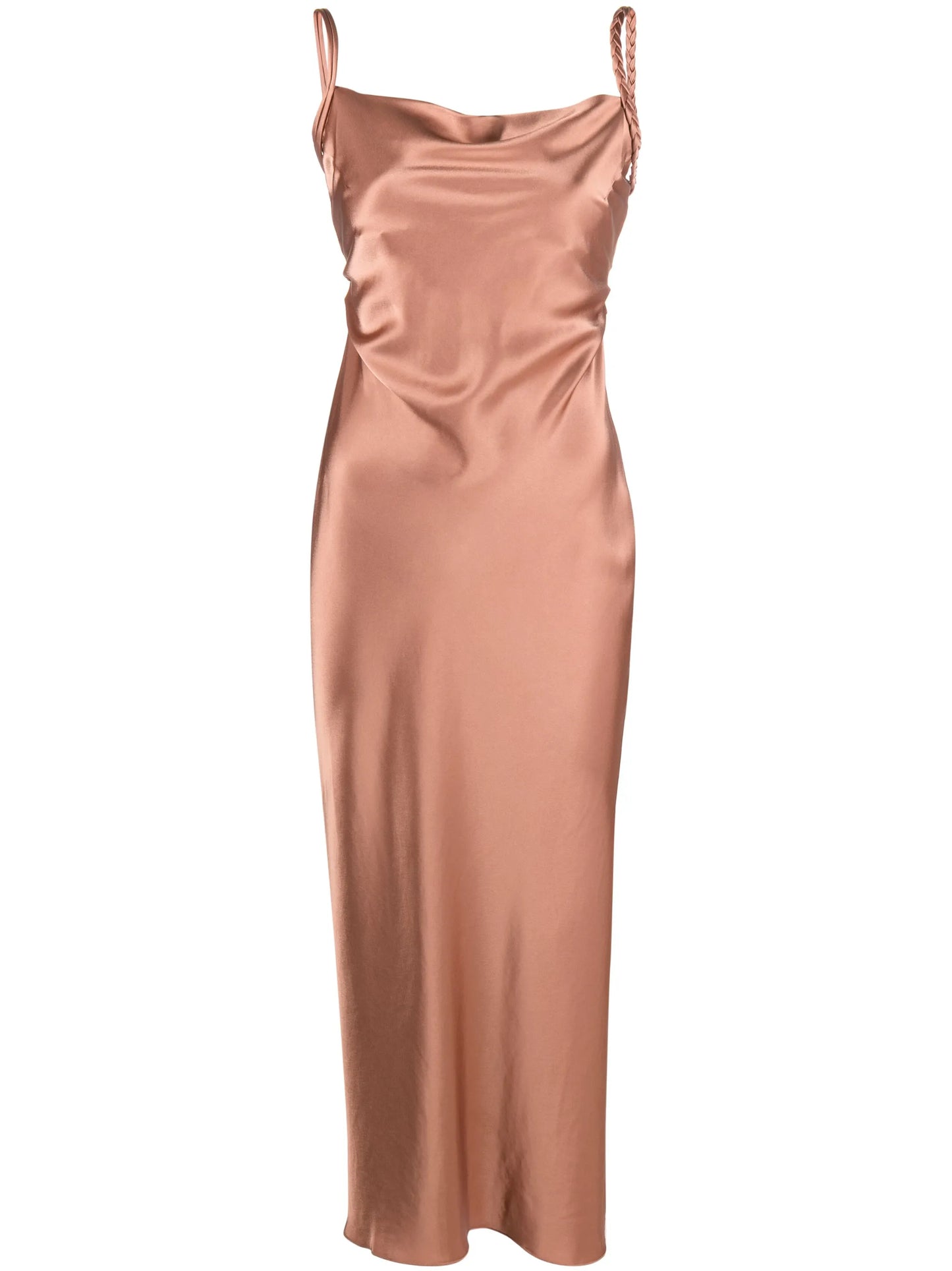 Fiore satin slip midi dress