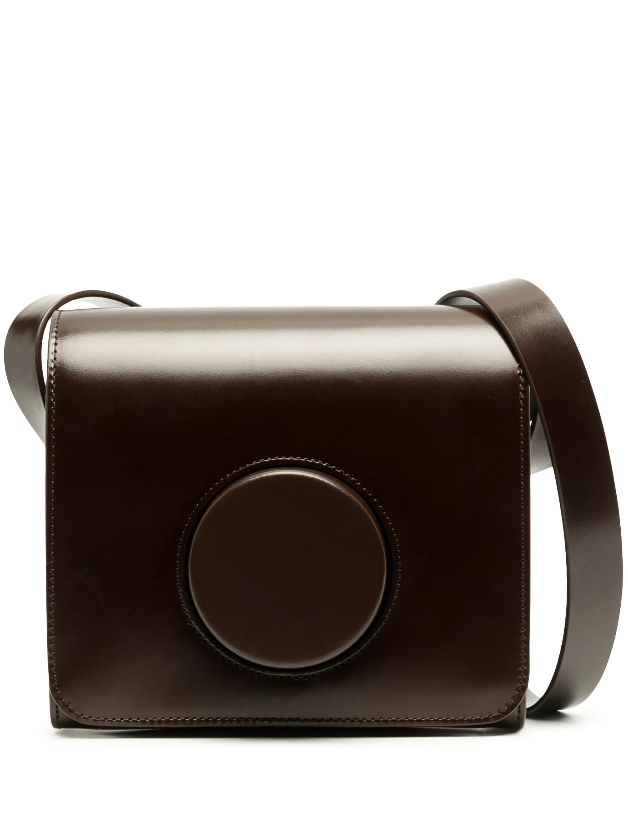 Camera leather shoulder bag