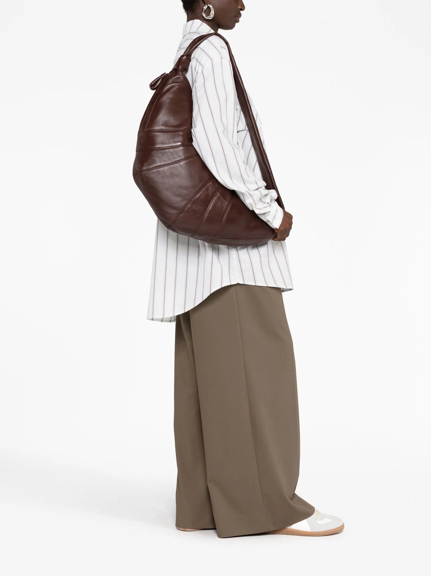 large Croissant leather shoulder bag
