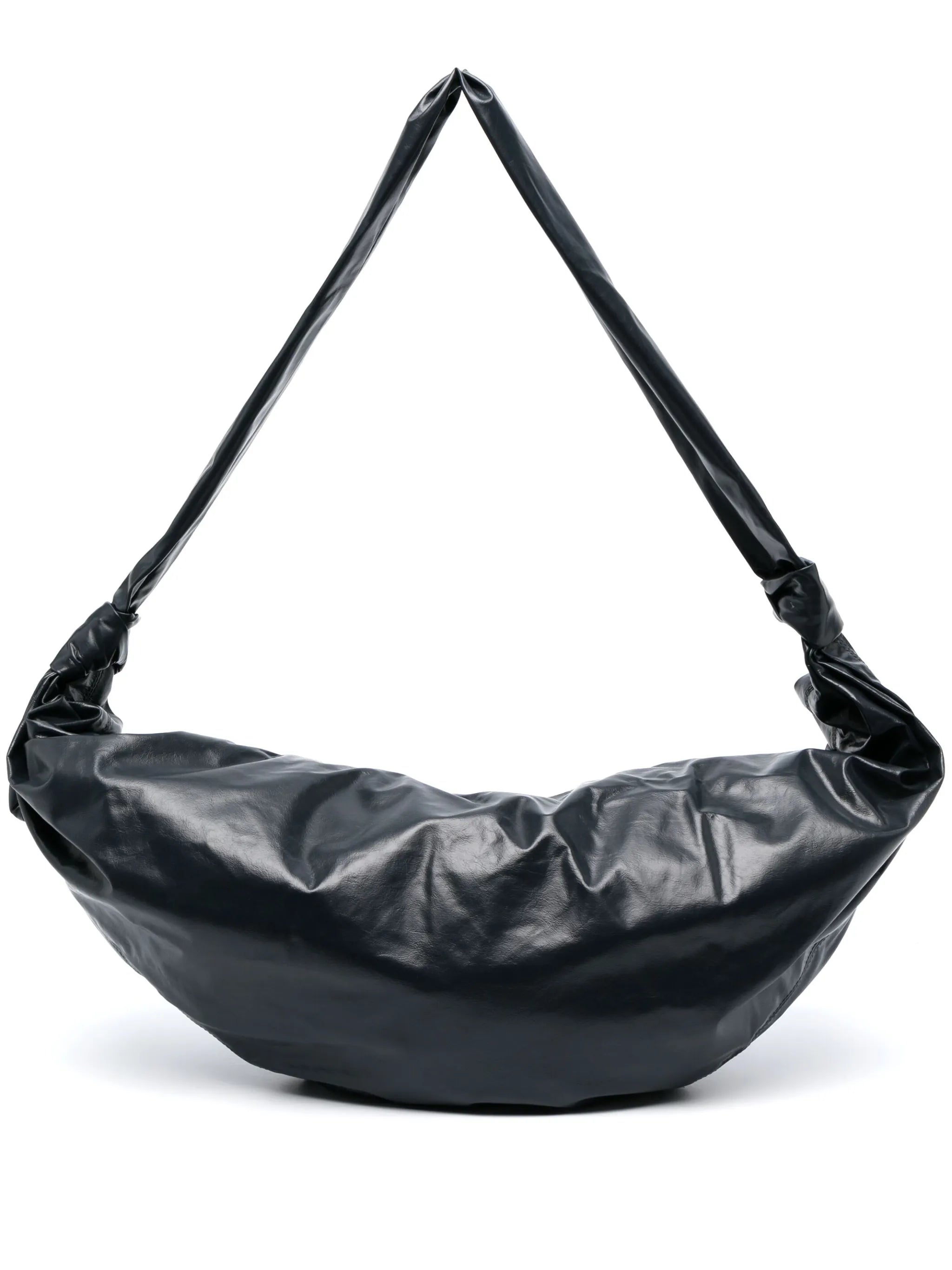 Croissant leather shoulder bag