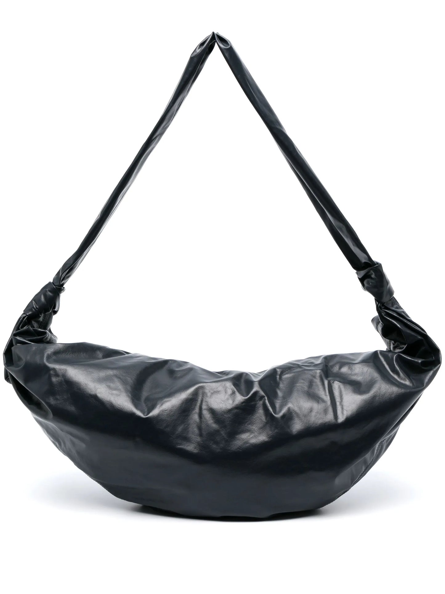 Croissant leather shoulder bag