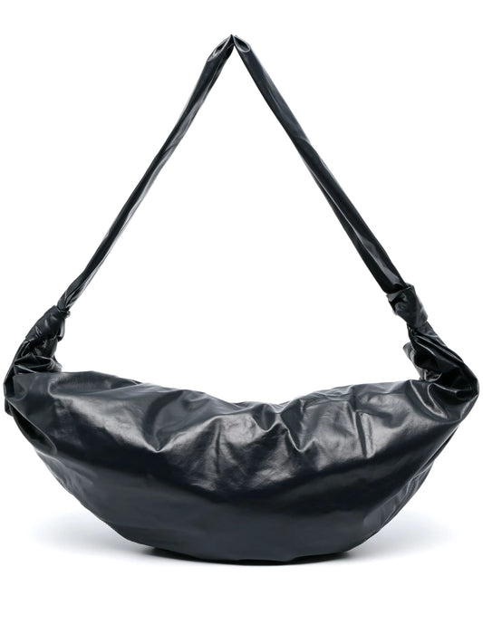 Croissant leather shoulder bag