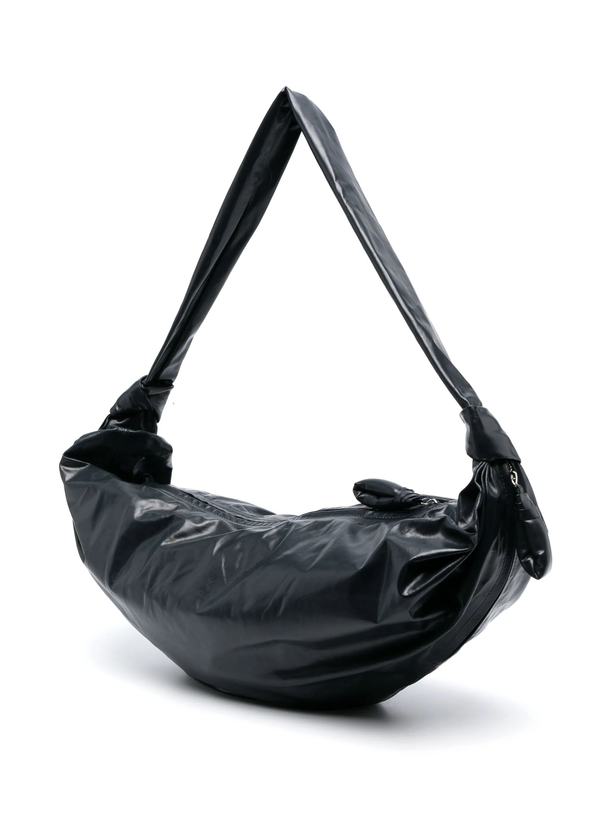 Croissant leather shoulder bag