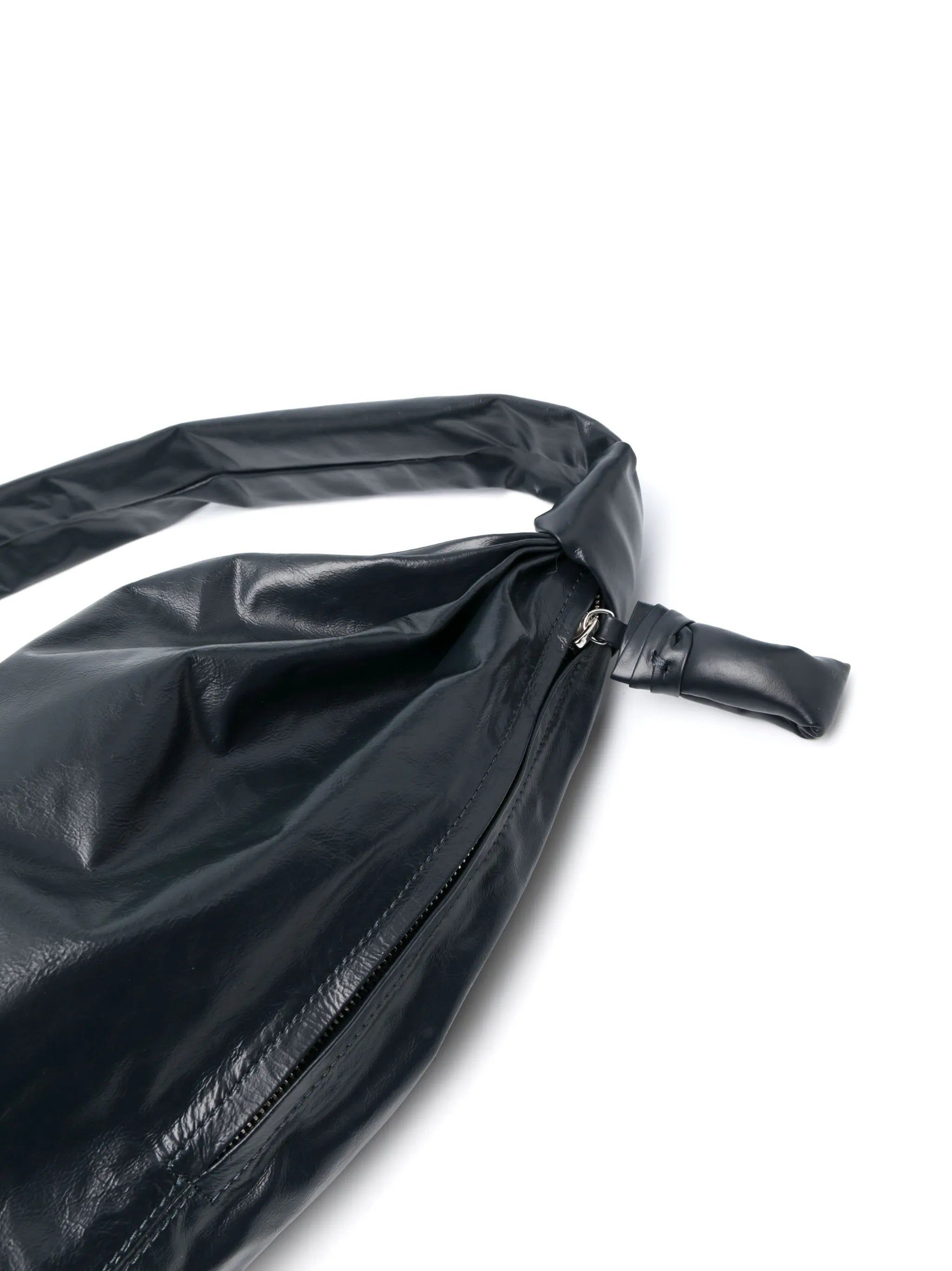 Croissant leather shoulder bag