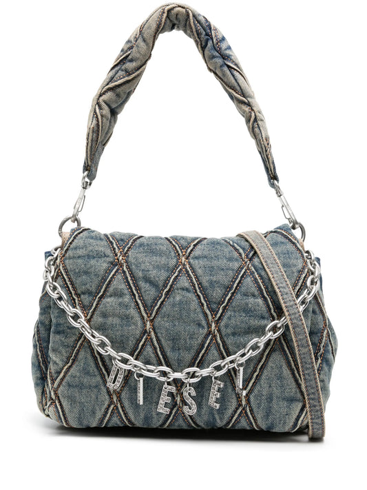 Charm-D denim shoulder bag