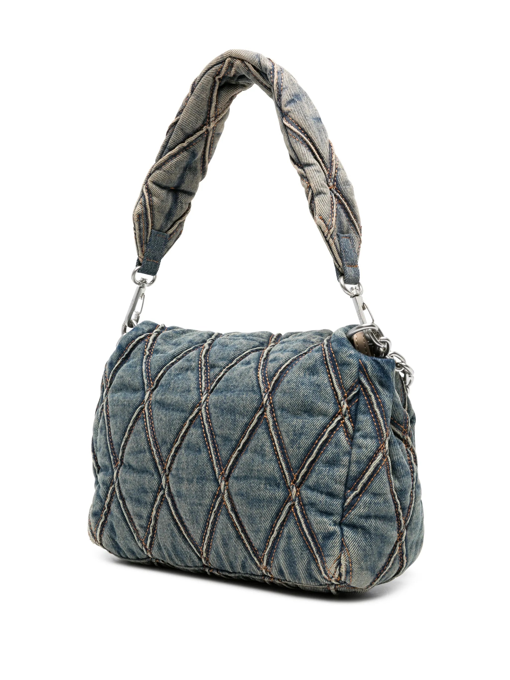Charm-D denim shoulder bag