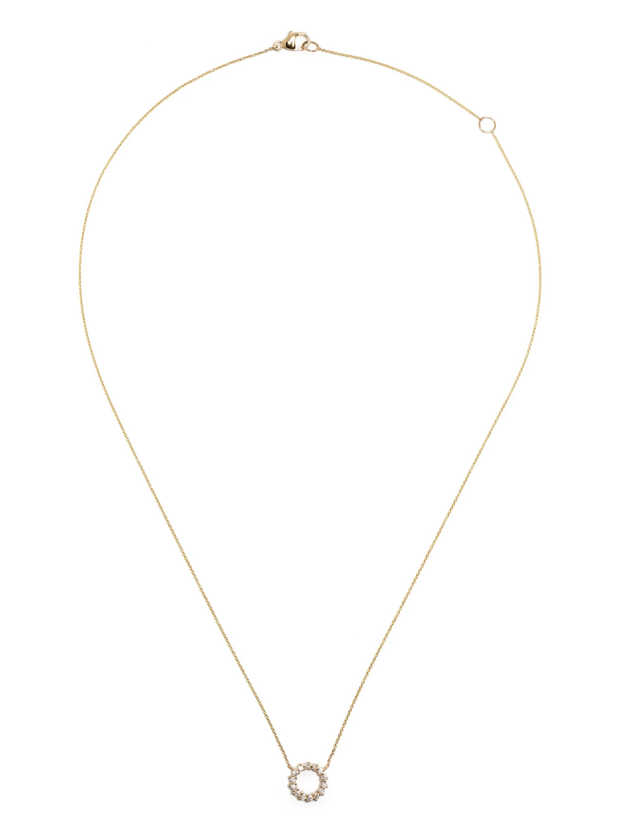 14kt yellow gold Vivienne Lily diamond necklace