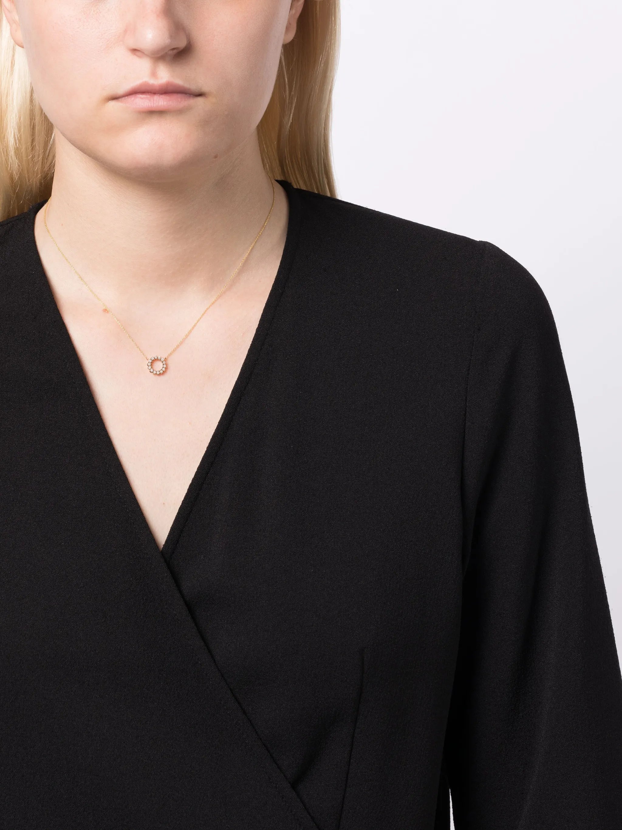 14kt yellow gold Vivienne Lily diamond necklace