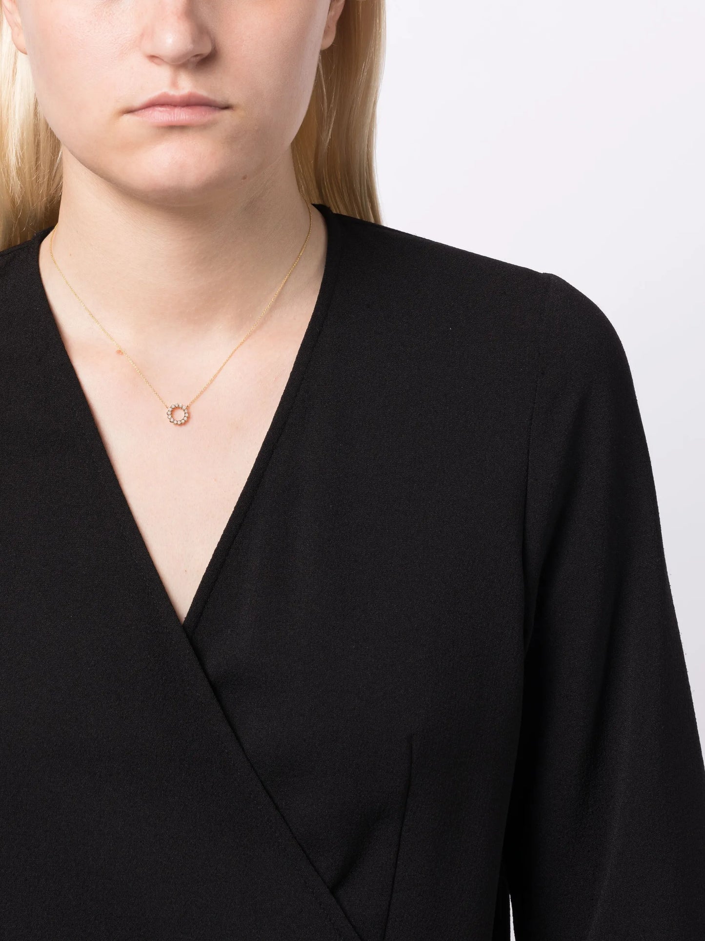 14kt yellow gold Vivienne Lily diamond necklace