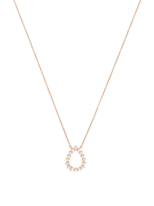 14kt rose gold Vivienne Lily Teardrop diamond necklace
