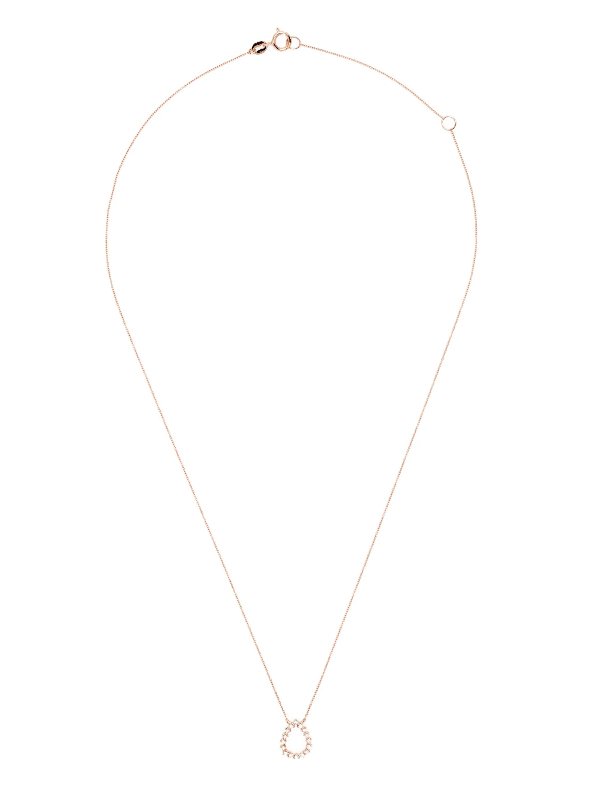 14kt rose gold Vivienne Lily Teardrop diamond necklace